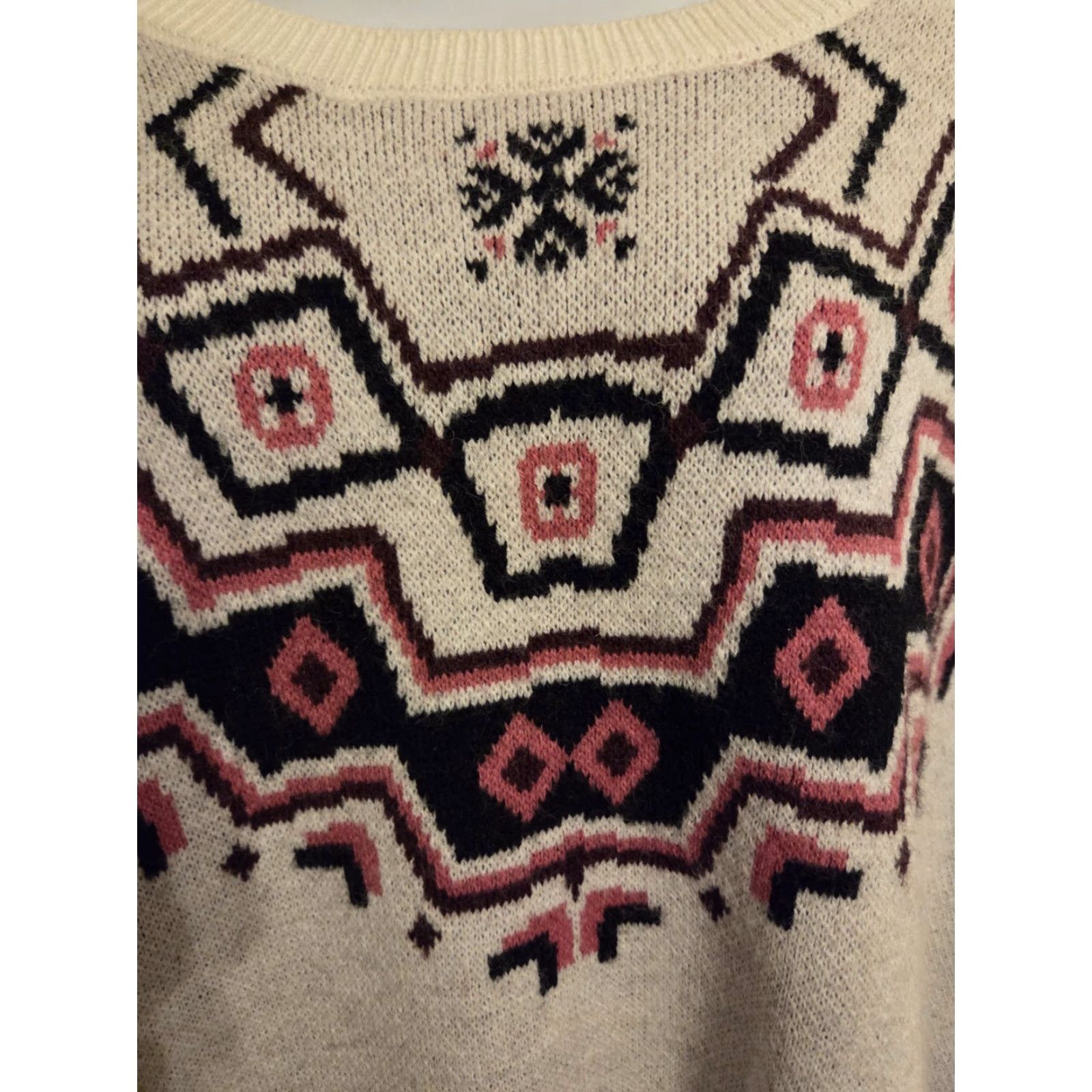 Torrid Torrid Sweater Fair Isle Wide Neckline Pullover 3X 3X Multicolor Crew Long Sleeve Acrylic Nylon Machine Washable Casual Womens Size XXL / US 16-18 / IT 52-54 - 2 Thumbnail