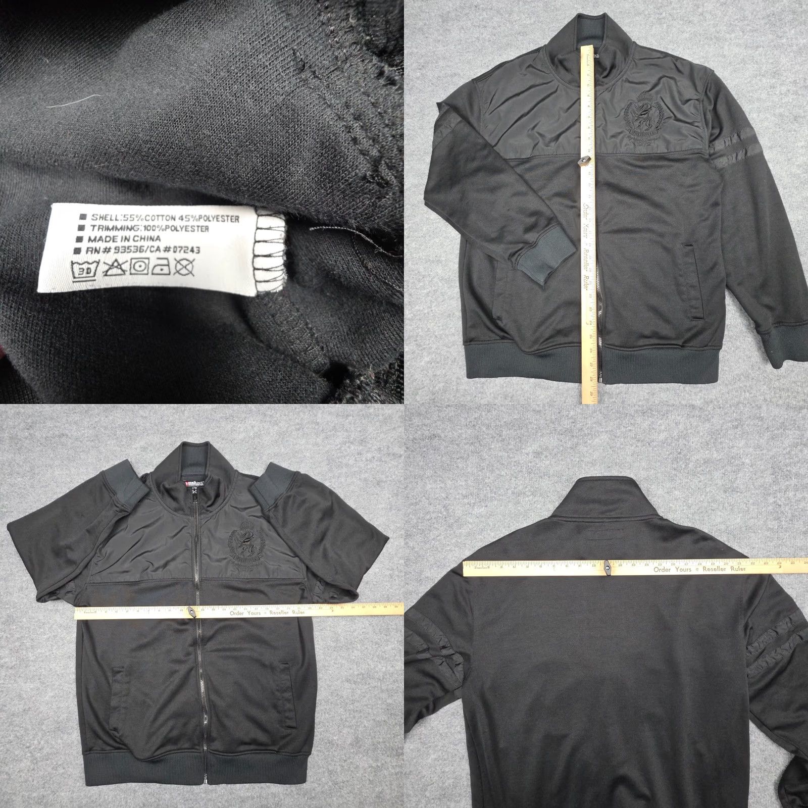 Ecko Unltd. Ecko Unltd Track Jacket Men XL Black Full Zip Rhino Embroidered Y2K Regular Jacket Size US XL / EU 56 / 4 - 8 Thumbnail