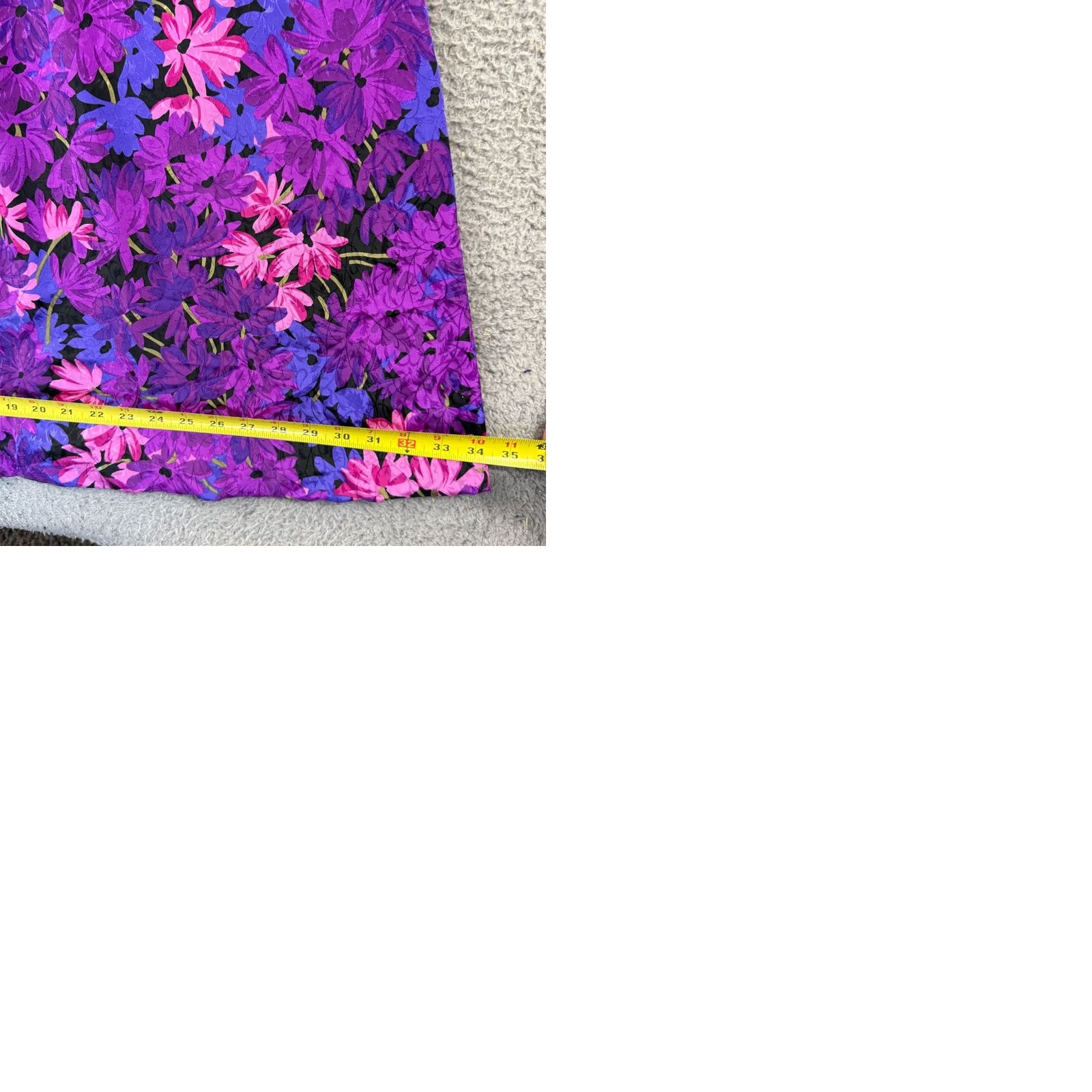 Vintage VINTAGE Liberty House Dress Womens 8 Maxi Purple Floral Ruffles Knit Cotton Polyester Puff Sleeve Zipper Short Review: 80s Flower Size M / US 6-8 / IT 42-44 - 9 Thumbnail