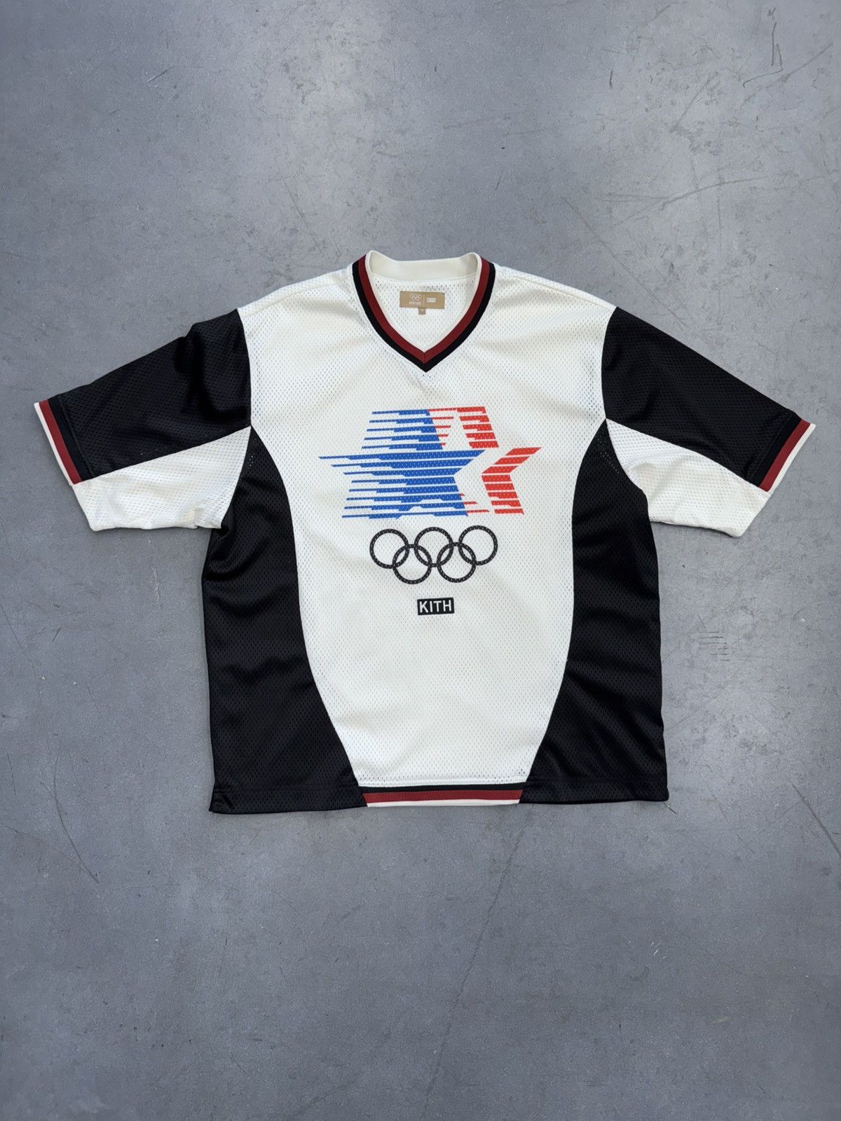 SS24 Kith Olympics Heritage Mesh Darin Warm Up Shirt