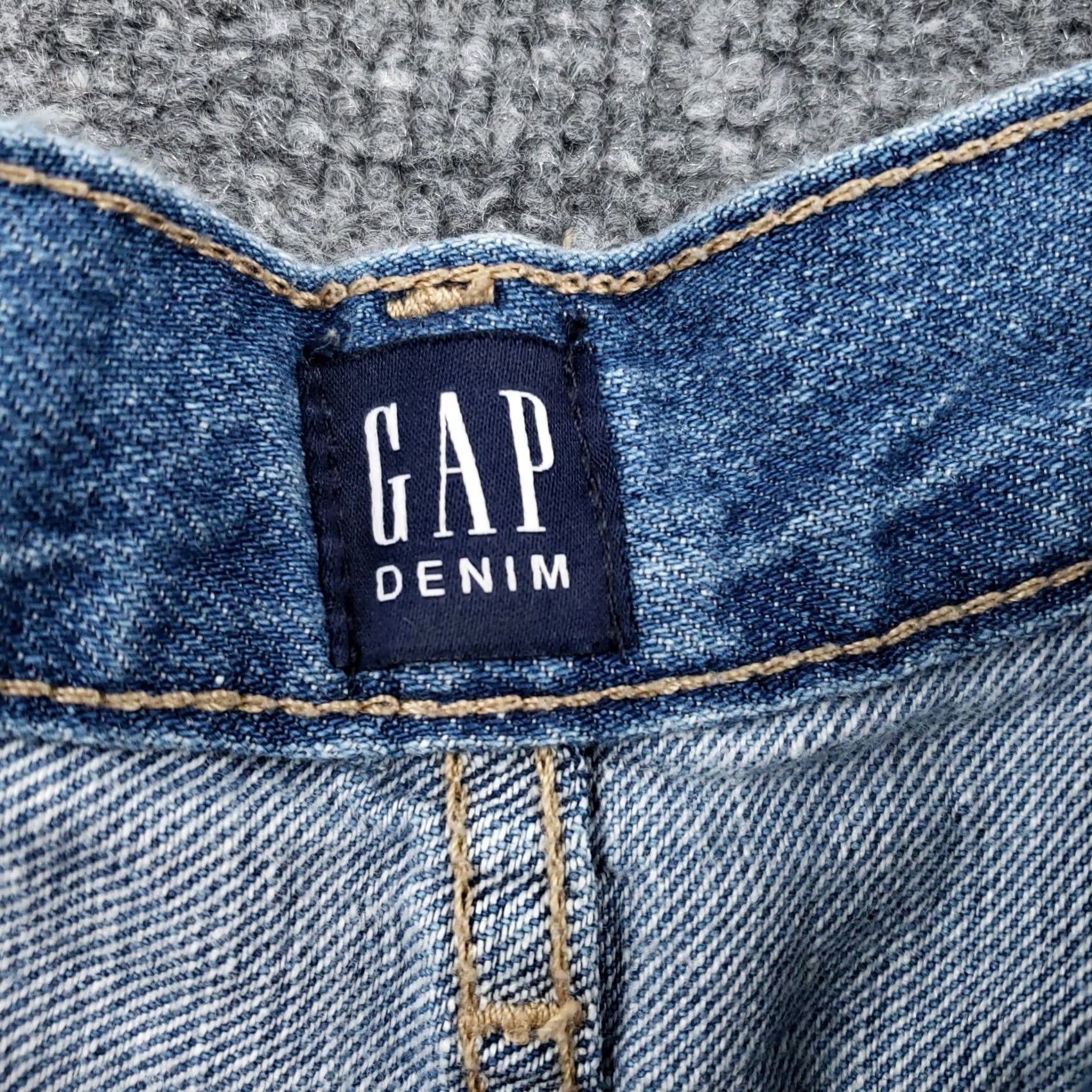 Gap Gap Bermuda Shorts Womens 29 Blue High Rise 5-Pocket Denim Stone Wash Casual Size 29" - 3 Thumbnail