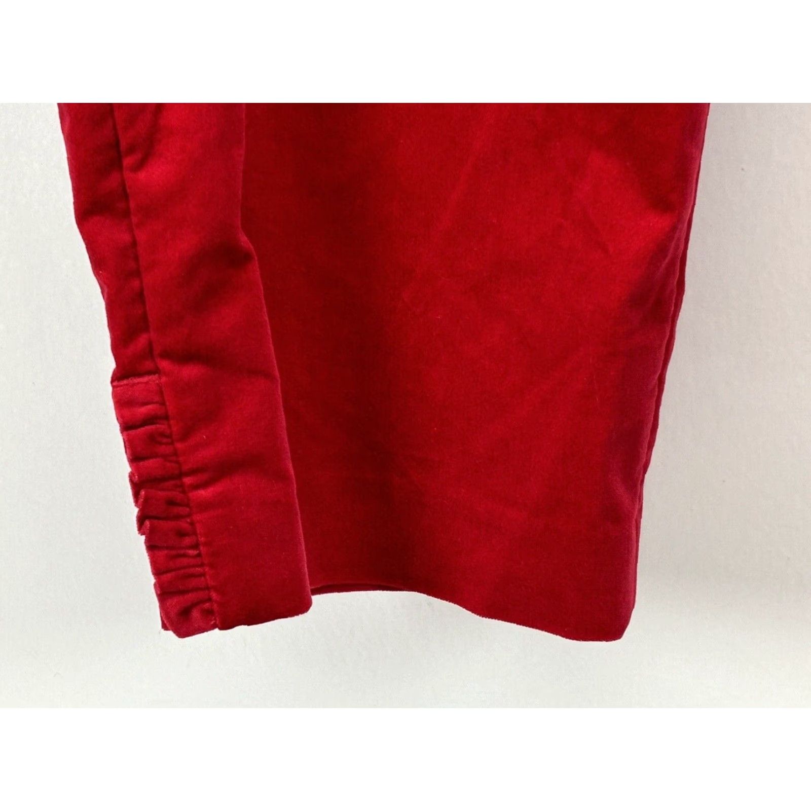 Talbots TALBOTS RSVP Plus Size 24W Red Cotton Blend Ankle Pants with Ruffle Detail Size 42" / US 20 - 6 Thumbnail