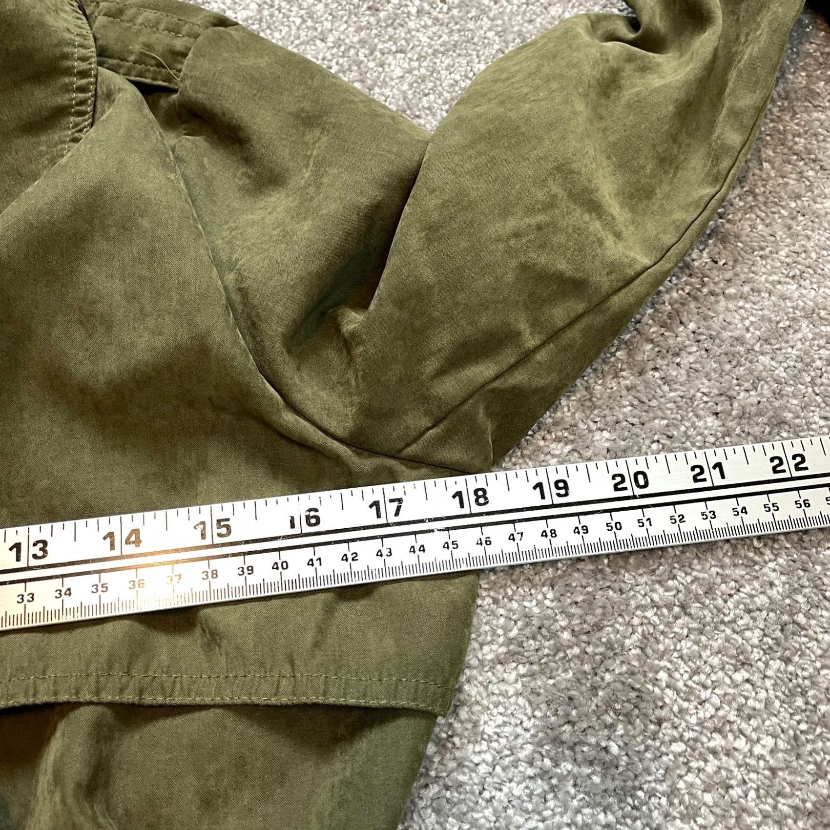 Vintage Elena Fashion Jacket Womens M Green Trench Coat Belted Soft Button Pockets Size M / US 6-8 / IT 42-44 - 5 Thumbnail