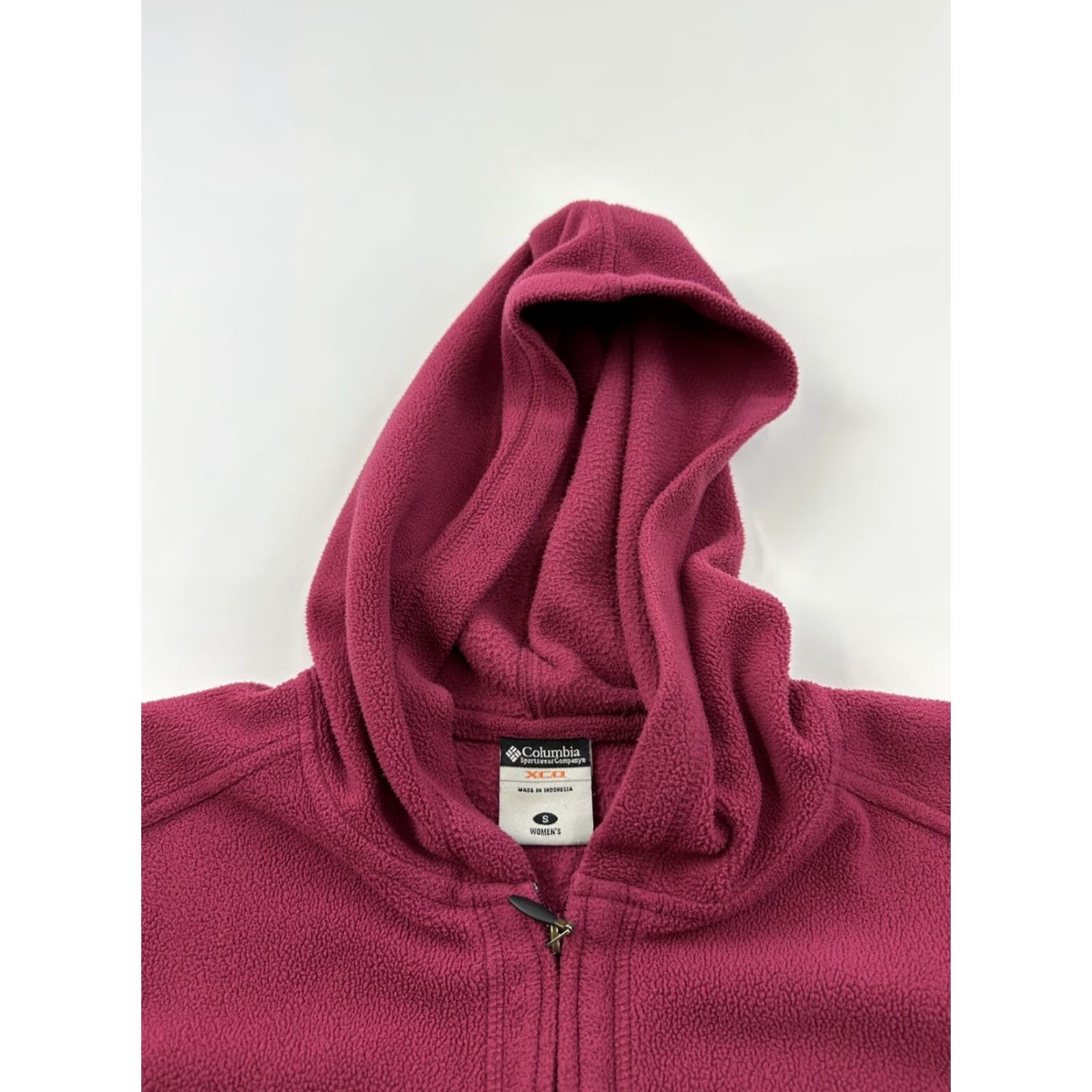 Pinko Columbia Fleece Jacket Pink Womens Small Hooded Full Zip Up X.C.O. Size S / US 4 / IT 40 - 2 Thumbnail