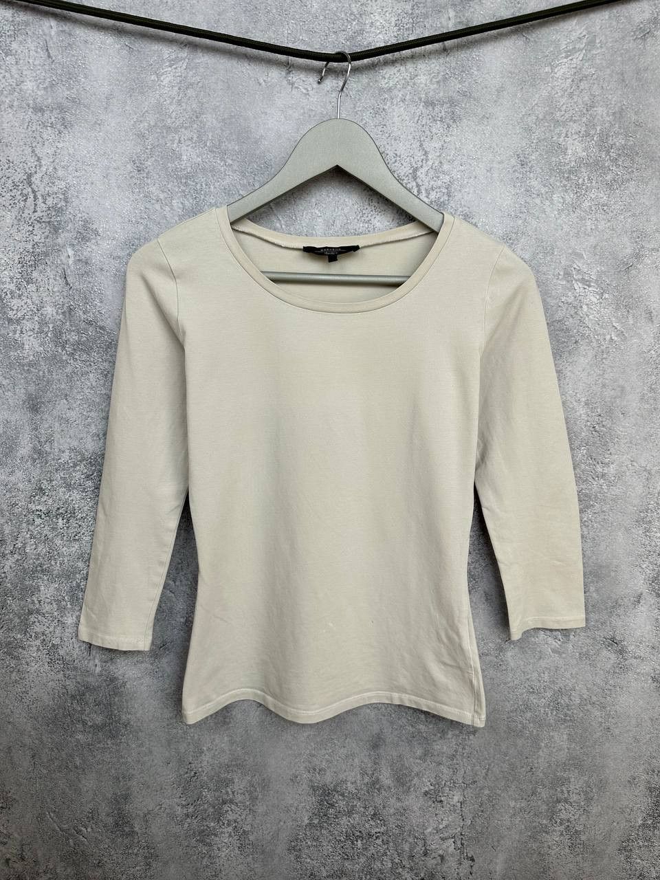 Weekend Max Mara Weekend Max Mara Beige LS Top Cotton Stretch Basic Minimal Size M / US 6-8 / IT 42-44 - 1 Thumbnail