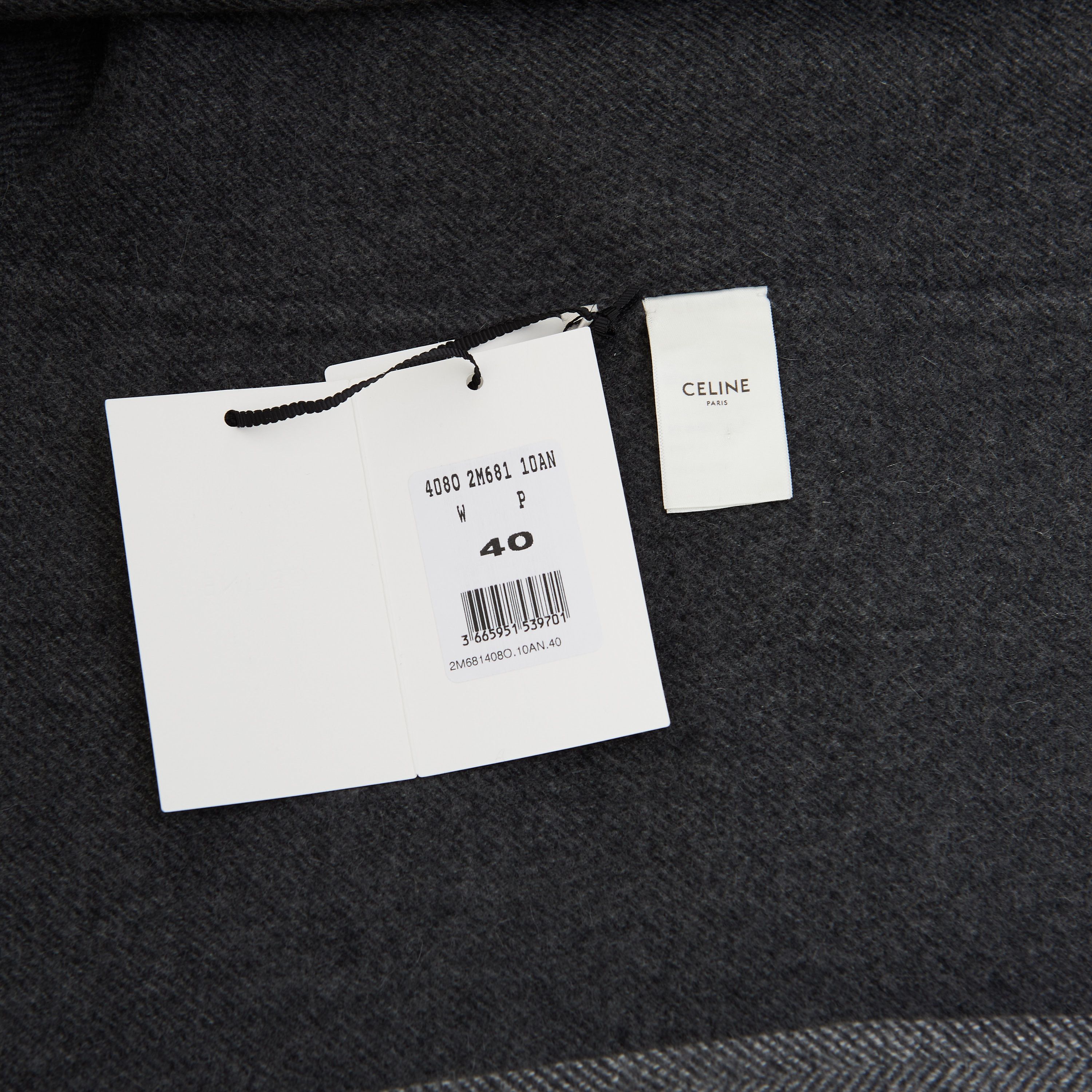 Celine Pure Collar Coat In Gray Double Face Cashmere Size S / US 4 / IT 40 - 12 Thumbnail