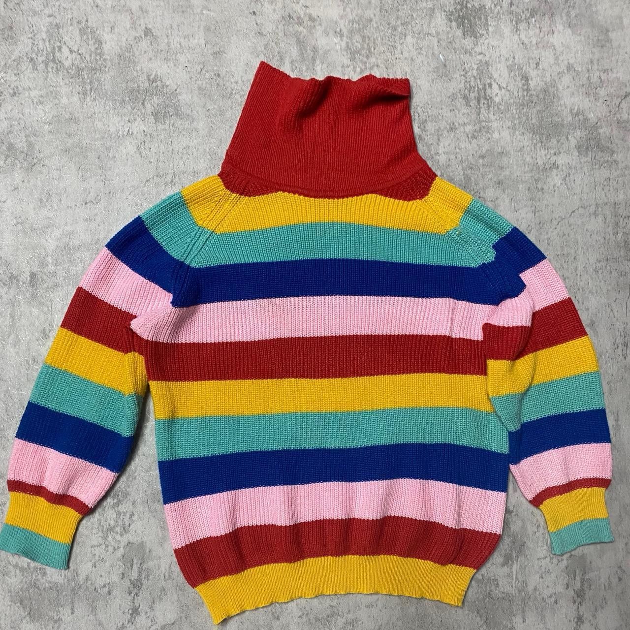 Other Multi-coloured striped turtleneck sweater #kidcore #fairy Size S / US 4 / IT 40 - 1 Thumbnail