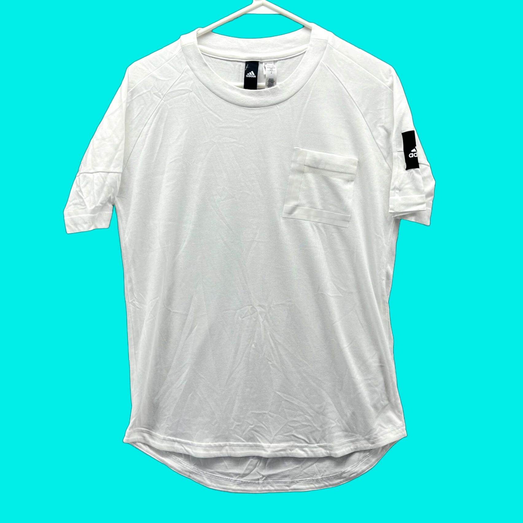 Adidas VINTAGE Adidas Shirt Mens XS White Crewneck Pocket Tee Monogram Jersey Trefoil Patch Size US XS / EU 42 / 0 - 1 Thumbnail