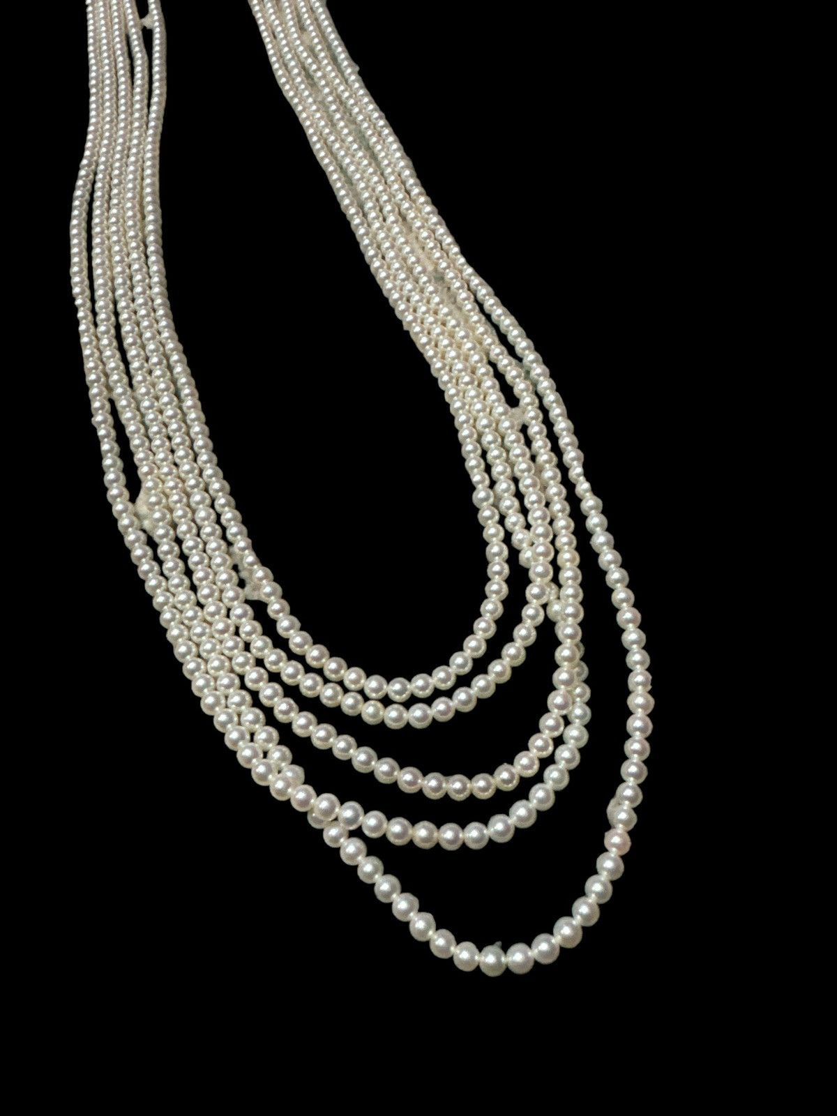 Jewelry NATURAL PEARL NECKLACE 5 STRANDS Size ONE SIZE - 2 Thumbnail