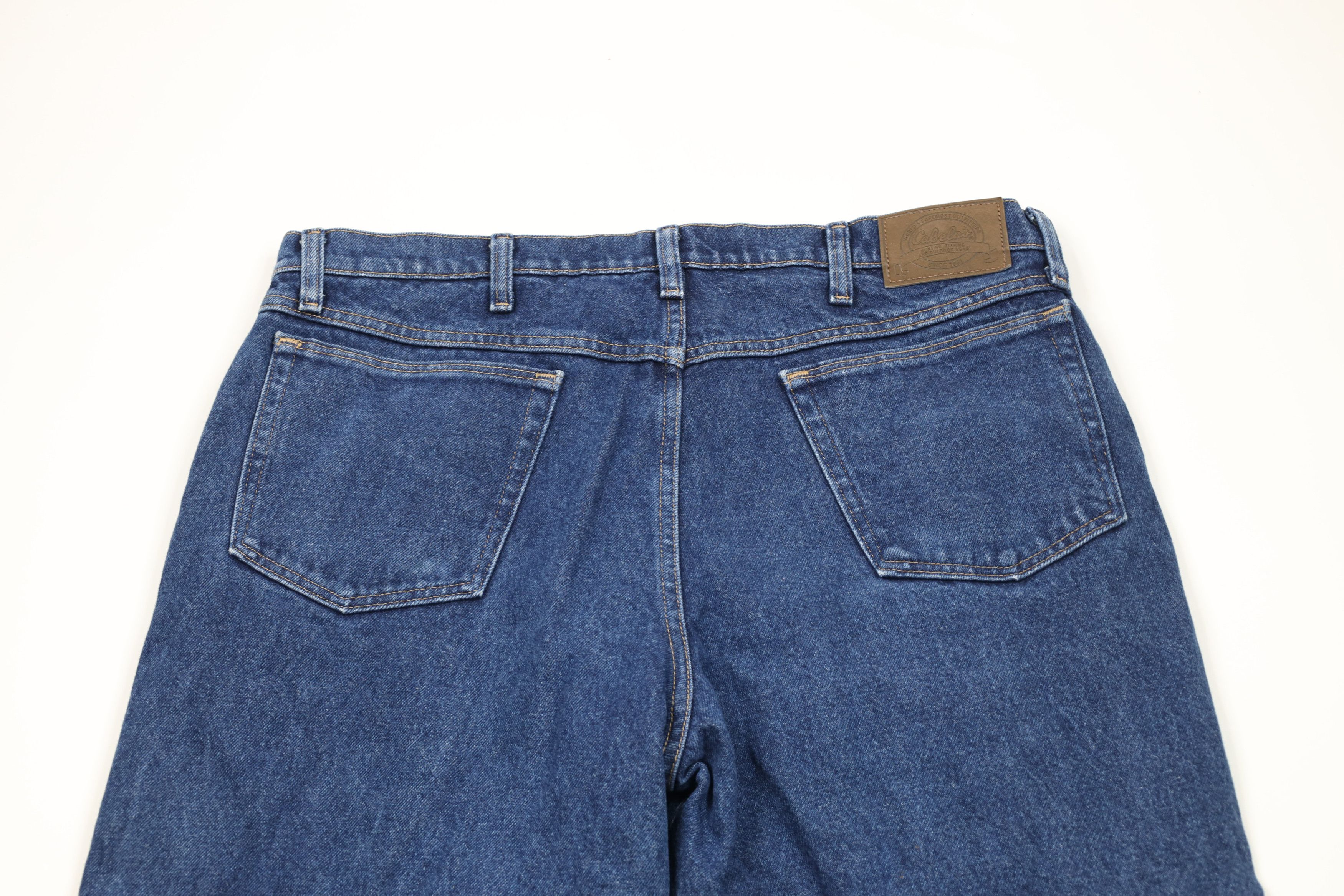 Cabelas × Vintage Vintage Cabelas Flannel Lined Straight Leg Denim Jeans Blue Size US 36 / EU 52 - 12 Thumbnail