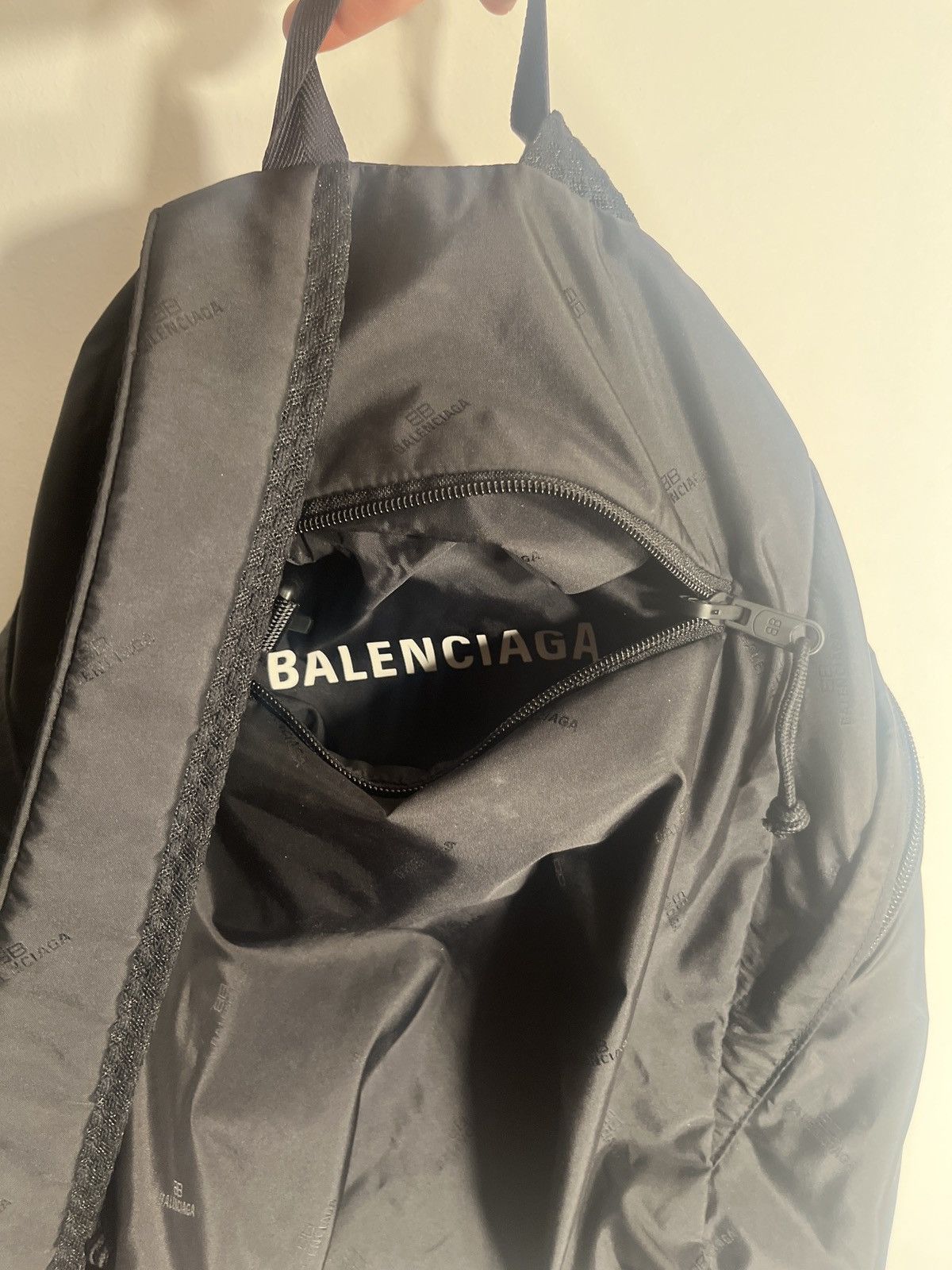 Balenciaga Balenciaga nylon all over print logo backpack Size ONE SIZE - 5 Thumbnail