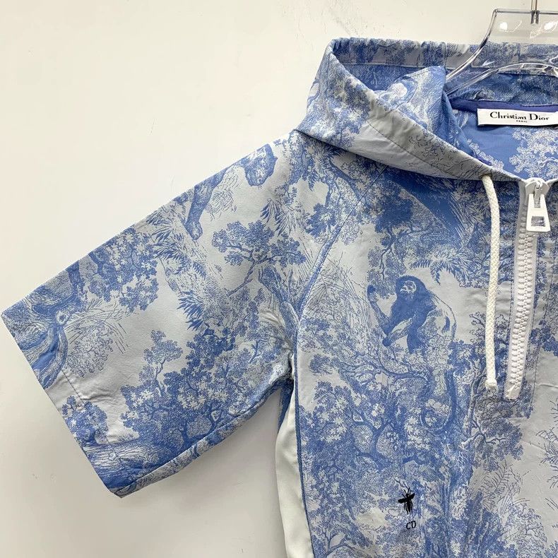Dior Dior Light blue animal jungle print hooded drawstring half Size XXS / US 00 / IT 34 - 3 Thumbnail