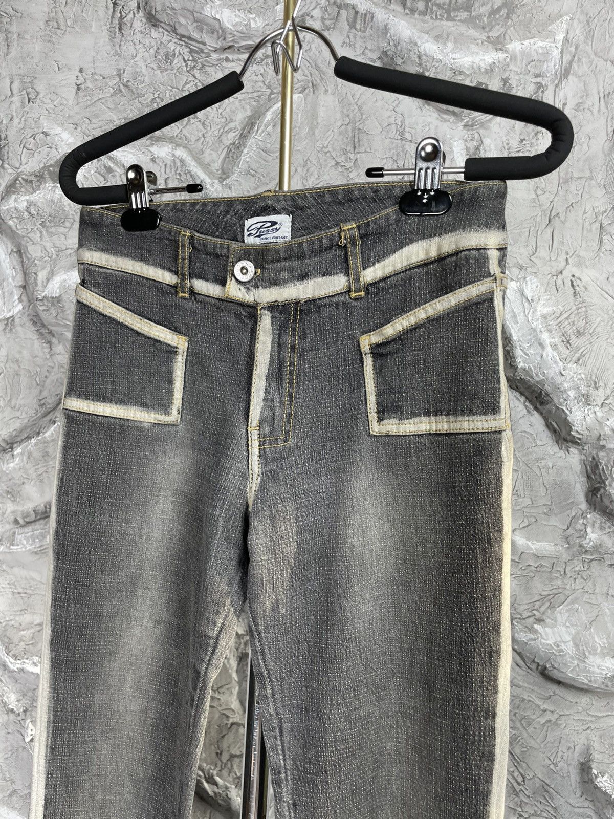 Hysteric Glamour 2000s Textured Fade Flared Jeans Y2K Japanese LGB DG style Size 30" / US 8 / IT 44 - 5 Thumbnail