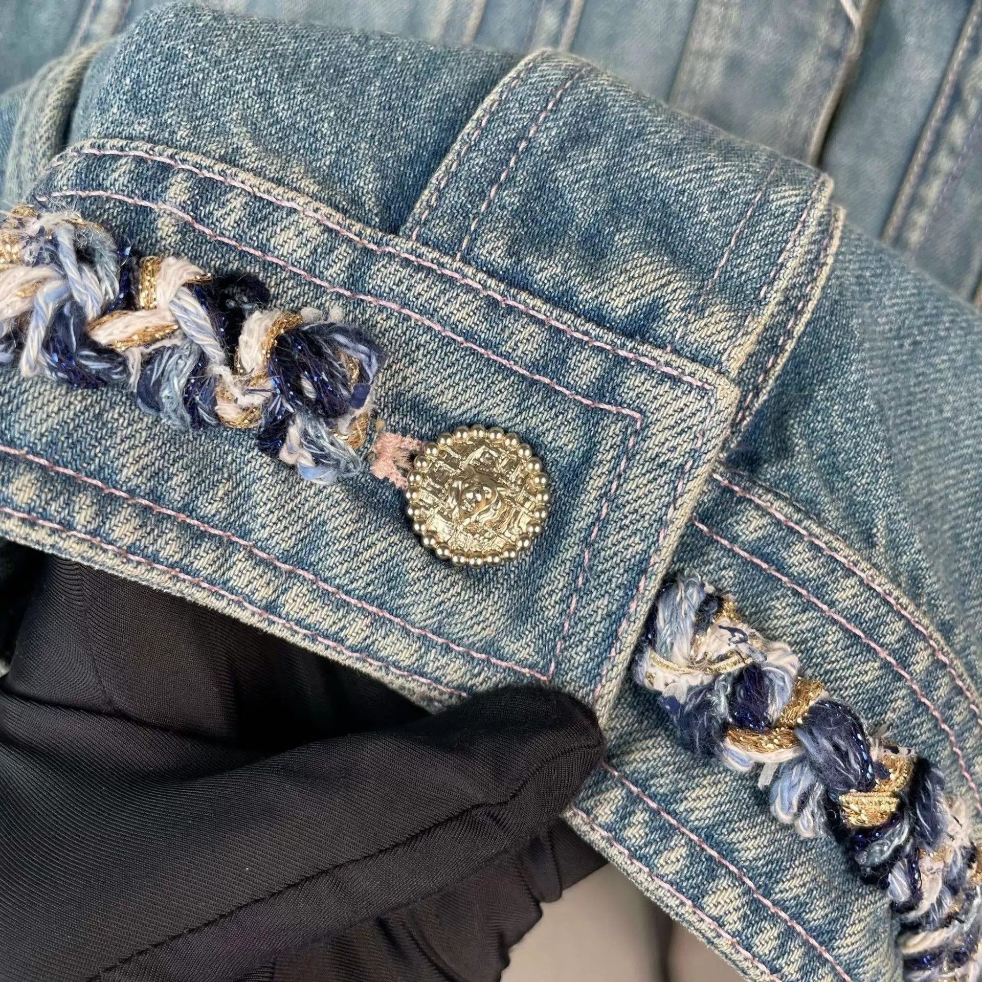 Chanel Chanel Denim Woven Fringe Trim Vest 40 Size M / US 6-8 / IT 42-44 - 4 Thumbnail