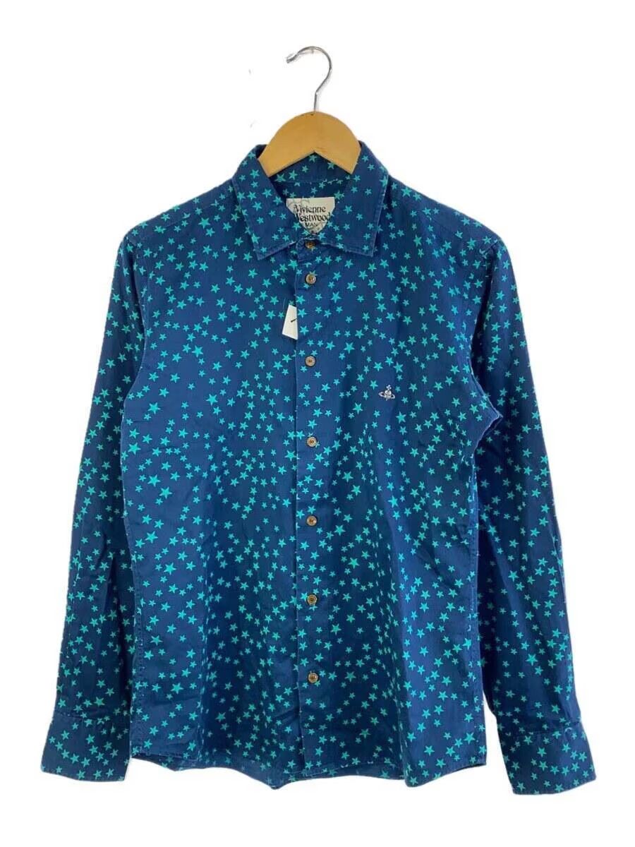 image of Vivienne Westwood Star Orb Button Shirt in Navy, Men's (Size Medium)