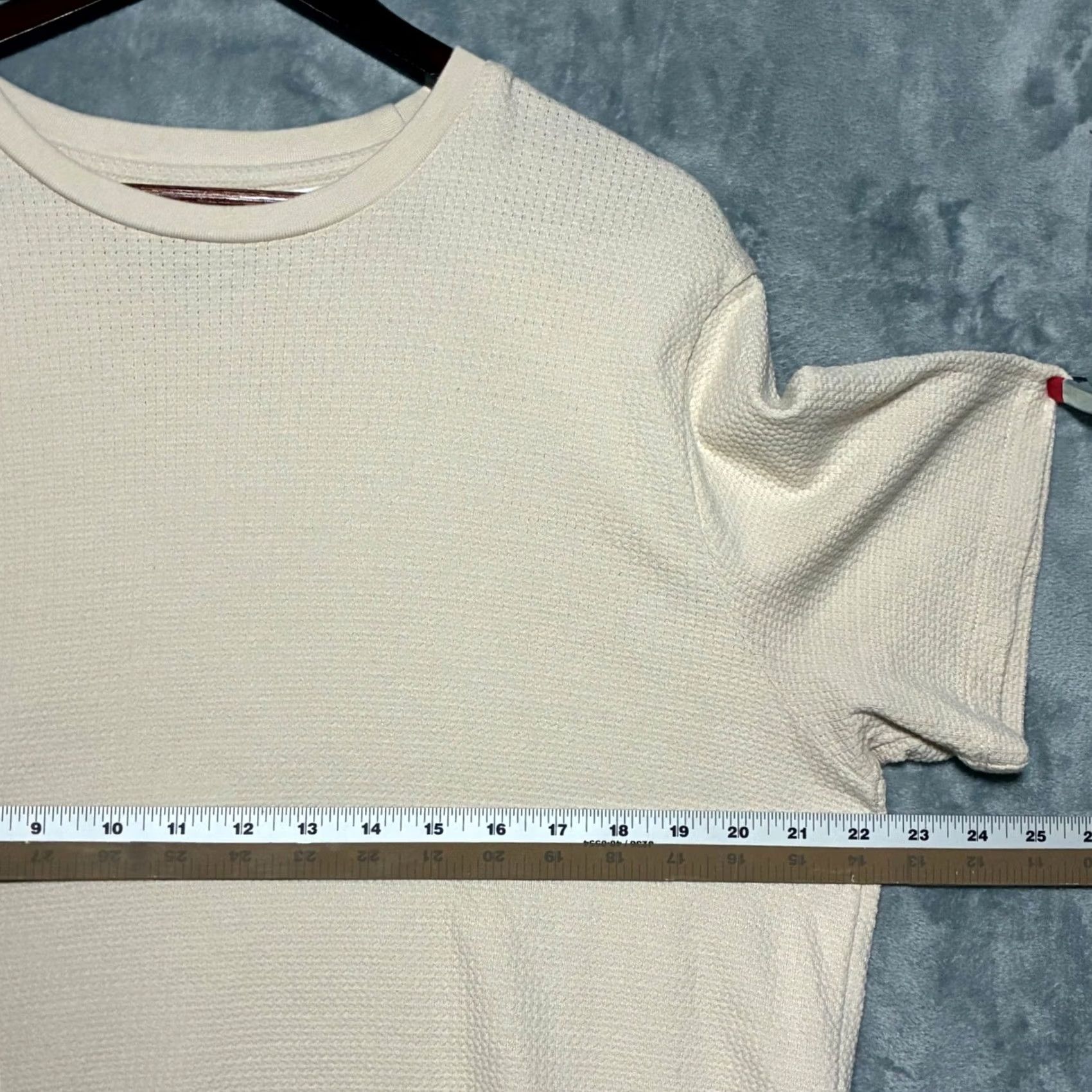 Vintage Hickey Freeman T-Shirt Mens Large Beige Textured Waffle Crew Neck Short Sleeve Cotton Regular Fit Decade? N/A Size US L / EU 52-54 / 3 - 6 Thumbnail