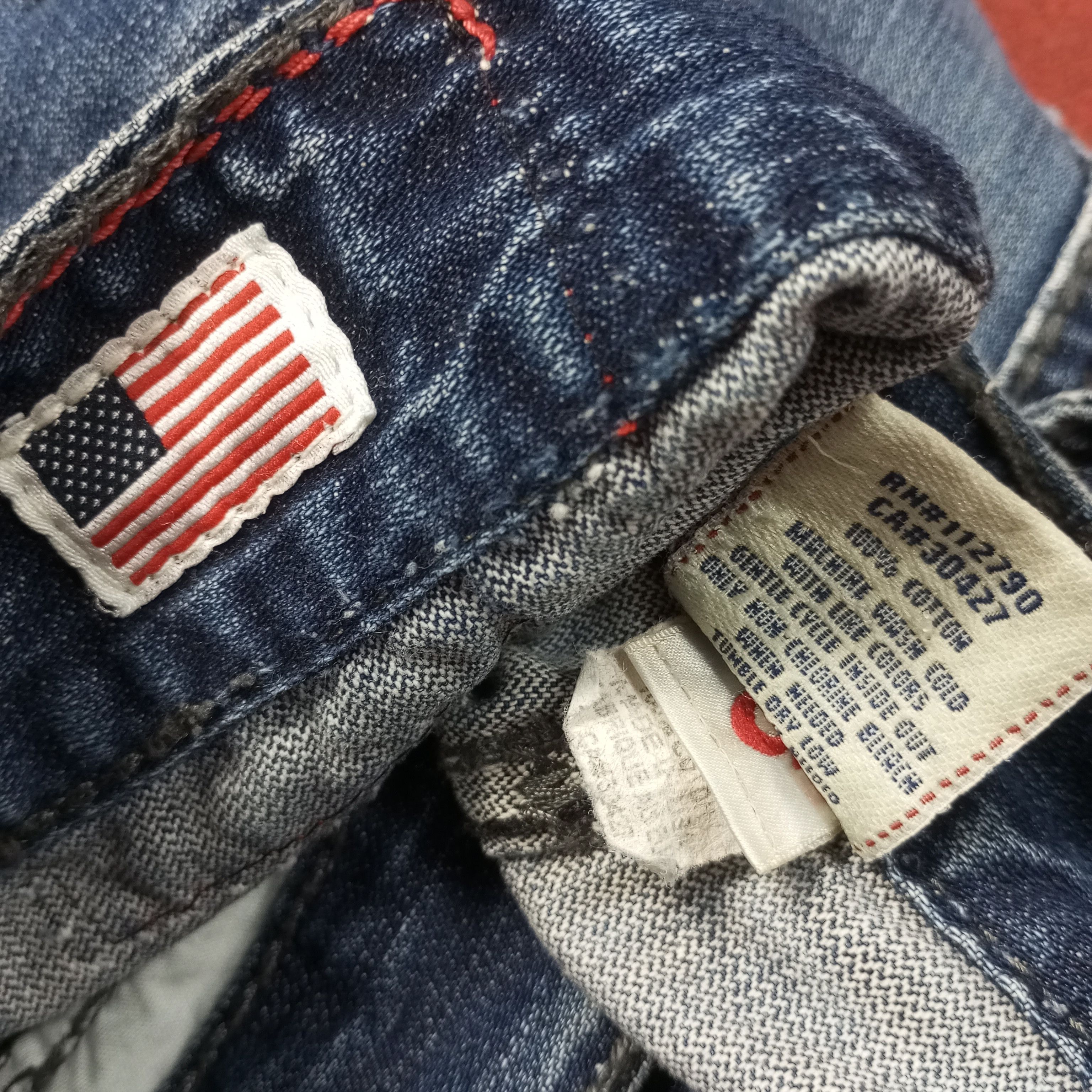 True Religion × Vintage True Religion Ricky Giant Big T Streetwear Style Jeans Size US 34 / EU 50 - 15 Thumbnail