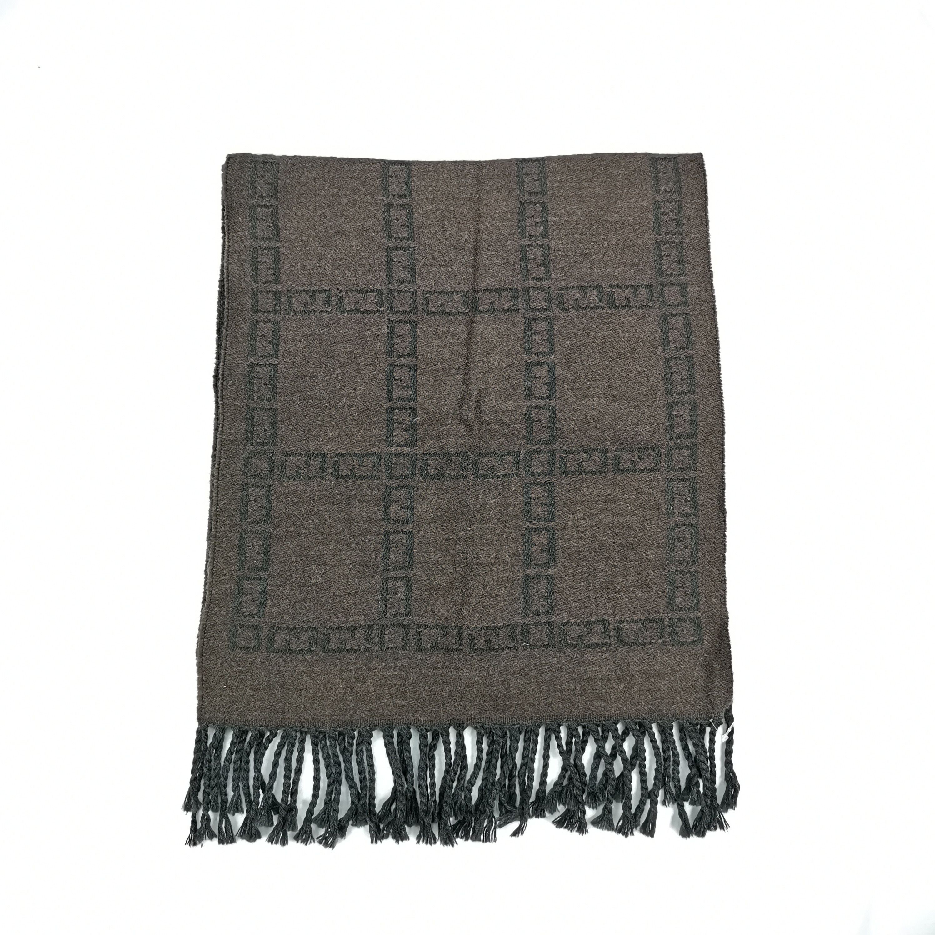 Japanese Brand Vintage FENDI Scarf Fendi Zucca FF Monogram Wool Scarves. Size ONE SIZE - 2 Thumbnail