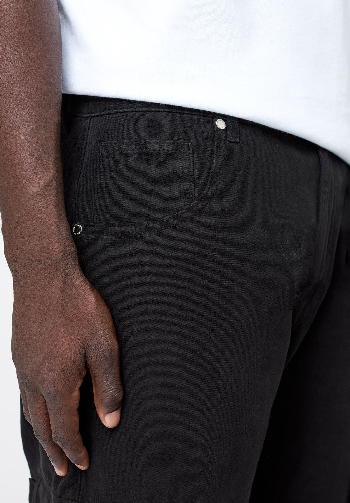 Vintage EightyFive Black Cargo Baggy Pants Size US 38 / EU 54 - 4 Thumbnail