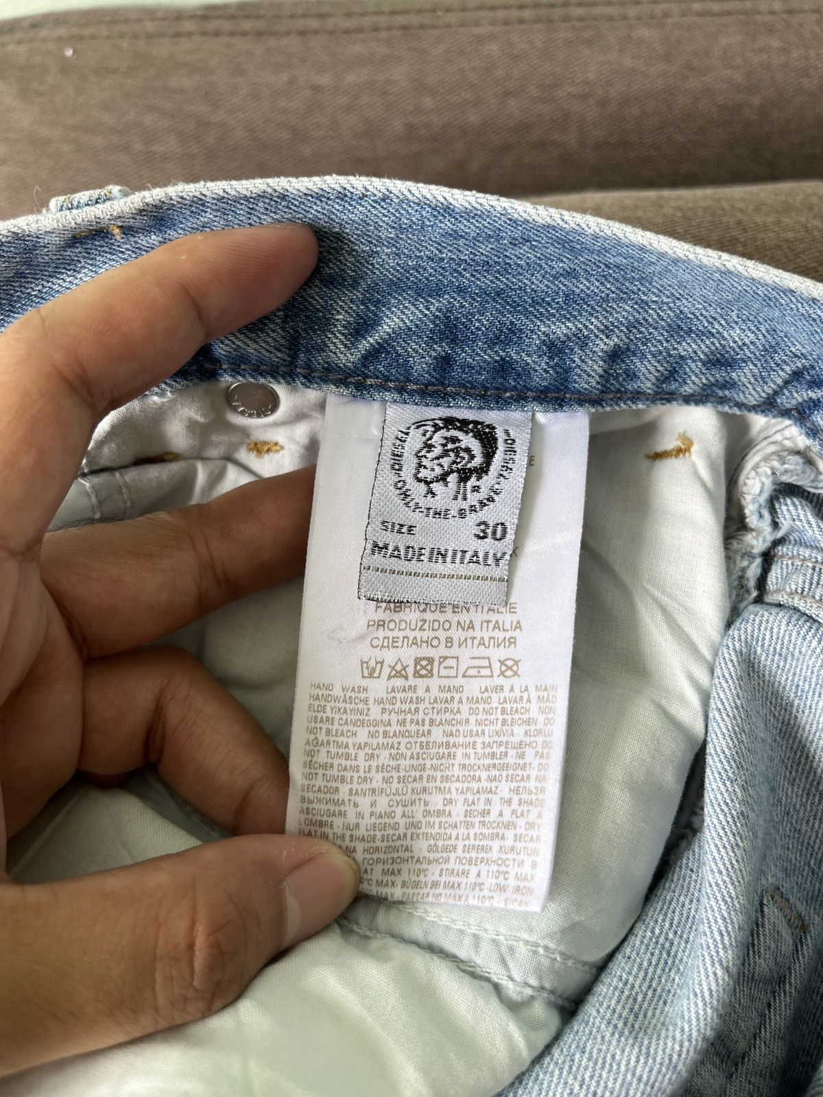 Designer × Diesel Diesel industry Distressed Jeans Size 31" - 20 Thumbnail