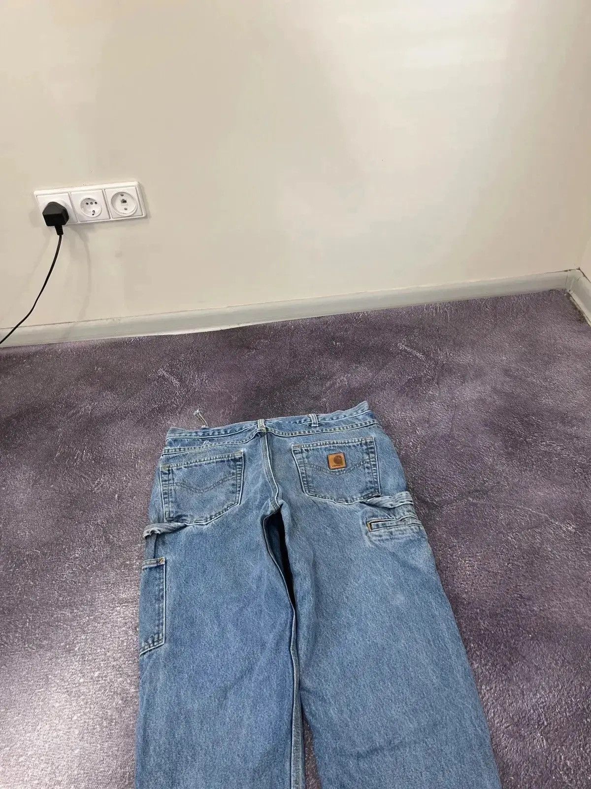 Carhartt × Vintage Vintage Carhartt American Blue Work Hype Baggy Jeans Size US 36 / EU 52 - 4 Thumbnail