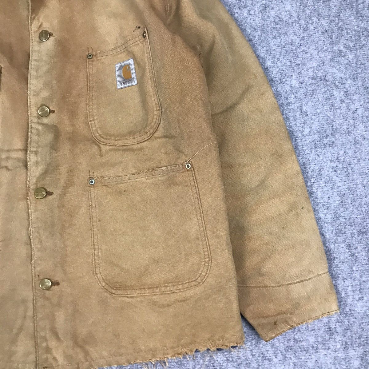 Carhartt × Vintage Carhartt Blanket Jacket Distressed Brown Jacket Size US M / EU 48-50 / 2 - 4 Thumbnail