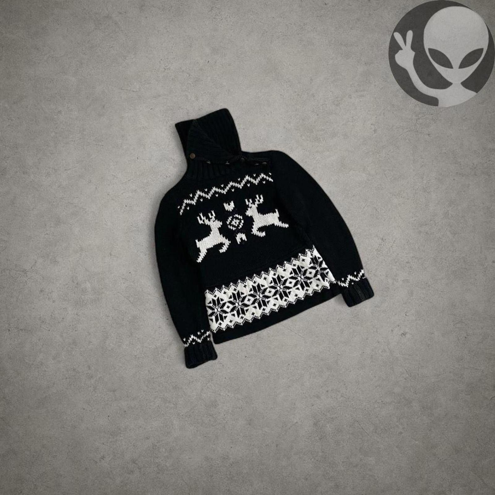 Polo Ralph Lauren Ralph Lauren Girls Sweater Small Black White Reindeer Knit Size S / US 4 / IT 40 - 4 Thumbnail