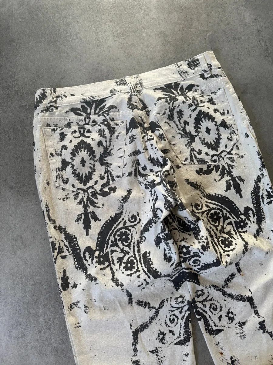 Roberto Cavalli × Vintage 1990s Roberto Cavalli Royal Arabic Mozaic Pants Size 28" / US 6 / IT 42 - 6 Thumbnail