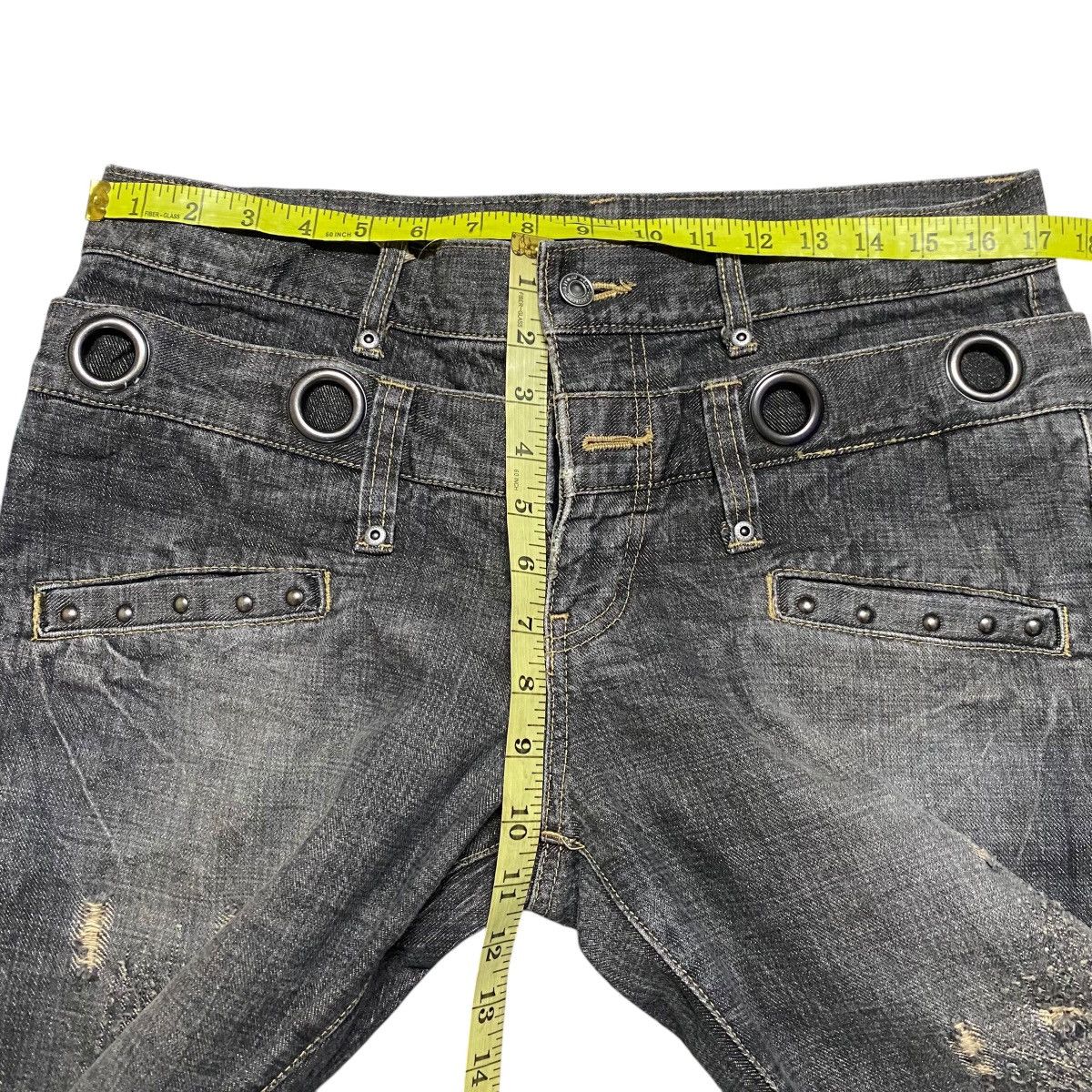 Japanese Brand Japanese Brand Denim Double Waist Jeans Size US 34 / EU 50 - 17 Thumbnail