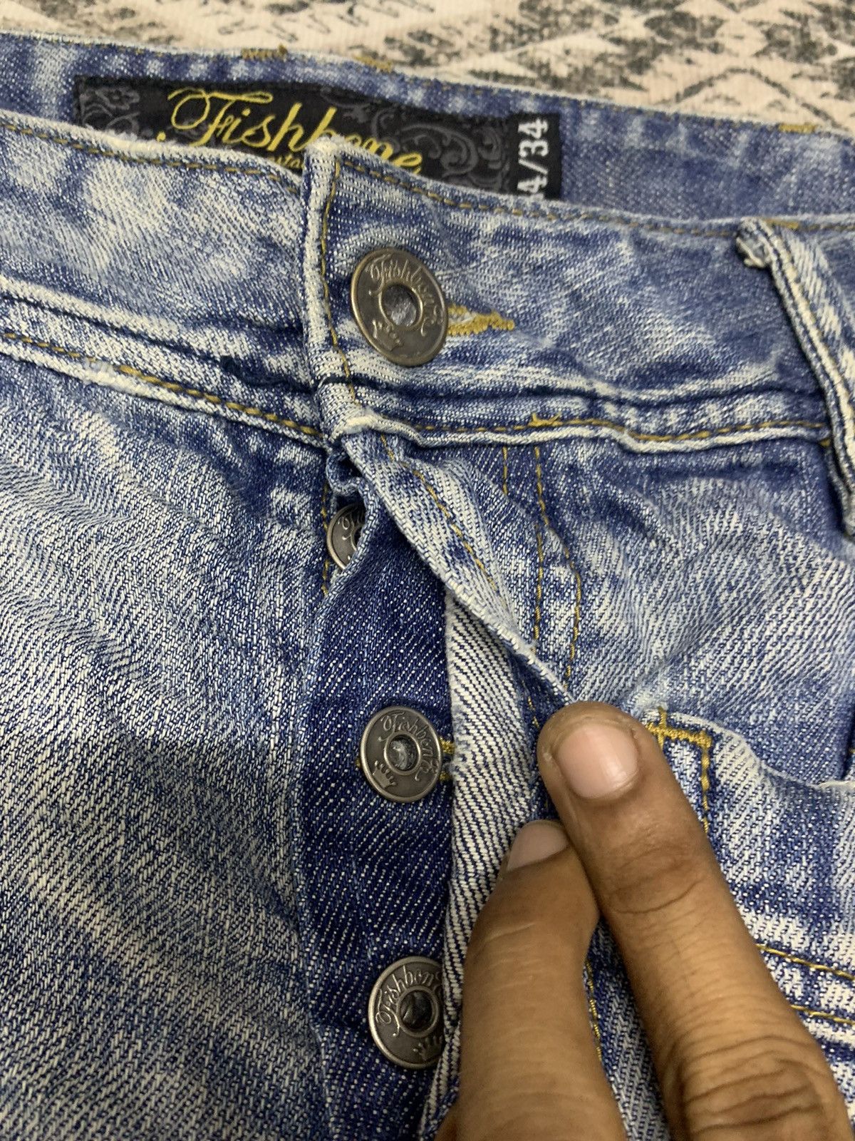 If Six Was Nine 🔥RARE🔥JPG INSPIRED FISHBONE KURT COBAIN STYLE DISTRESSED Size US 34 / EU 50 - 8 Thumbnail