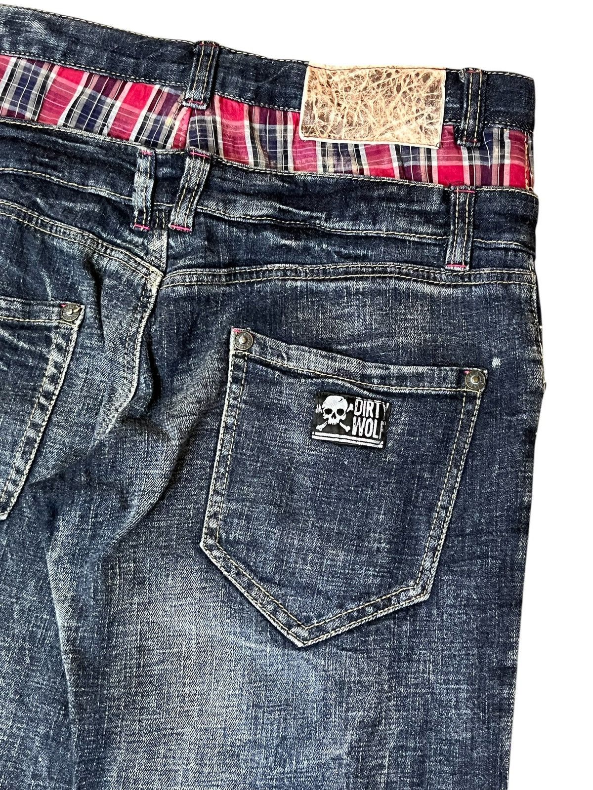 Japanese Brand SICK🔥JAPANESE BRAND DIRTY WOLF DOUBLE WAIST JEANS/DENIM Size US 31 - 7 Thumbnail