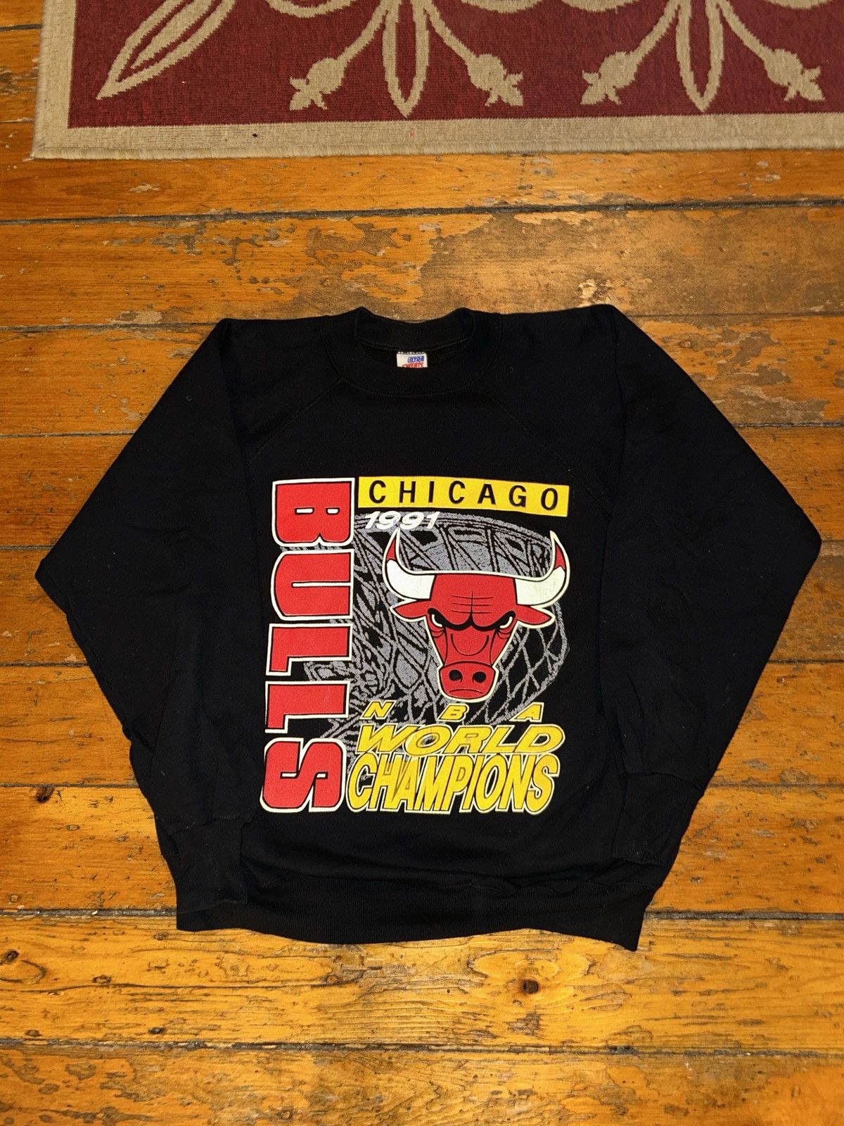 Vintage Vintage 1991 Chicago Bulls champions sweatshirt Size US XL / EU 56 / 4 - 2 Thumbnail