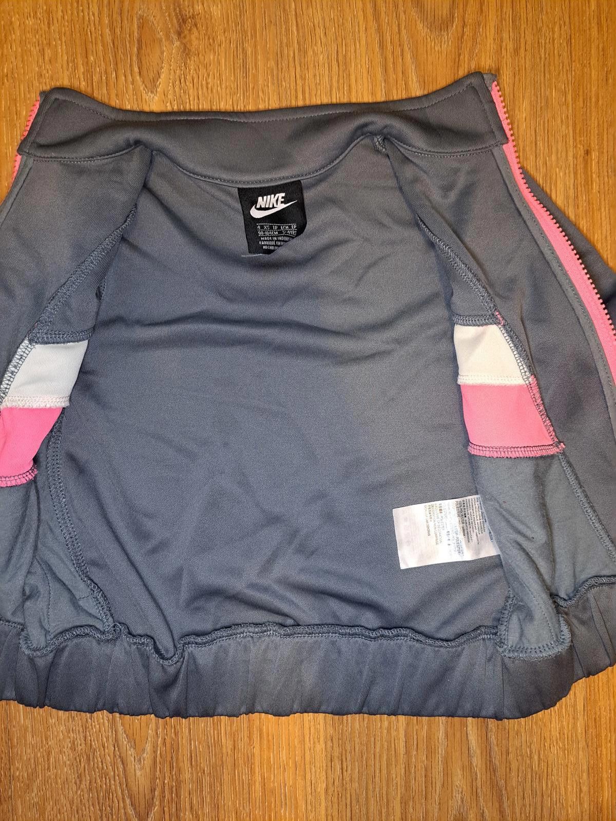 Nike Nike Activewear Jacket Girls XS 3-4 Years Gray Pink Full Zip Size XS / US 0-2 / IT 36-38 - 5 Thumbnail