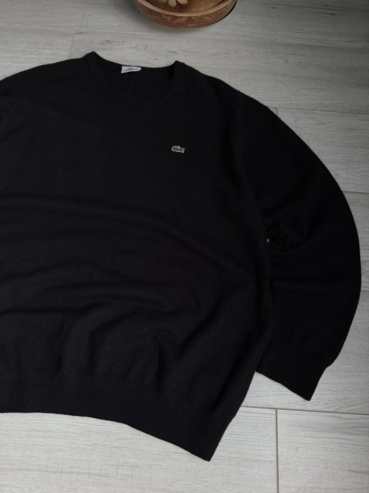 Lacoste × Vintage Vintage Lacoste sweater black wool crewneck 90’s Size US XL / EU 56 / 4 - 2 Thumbnail