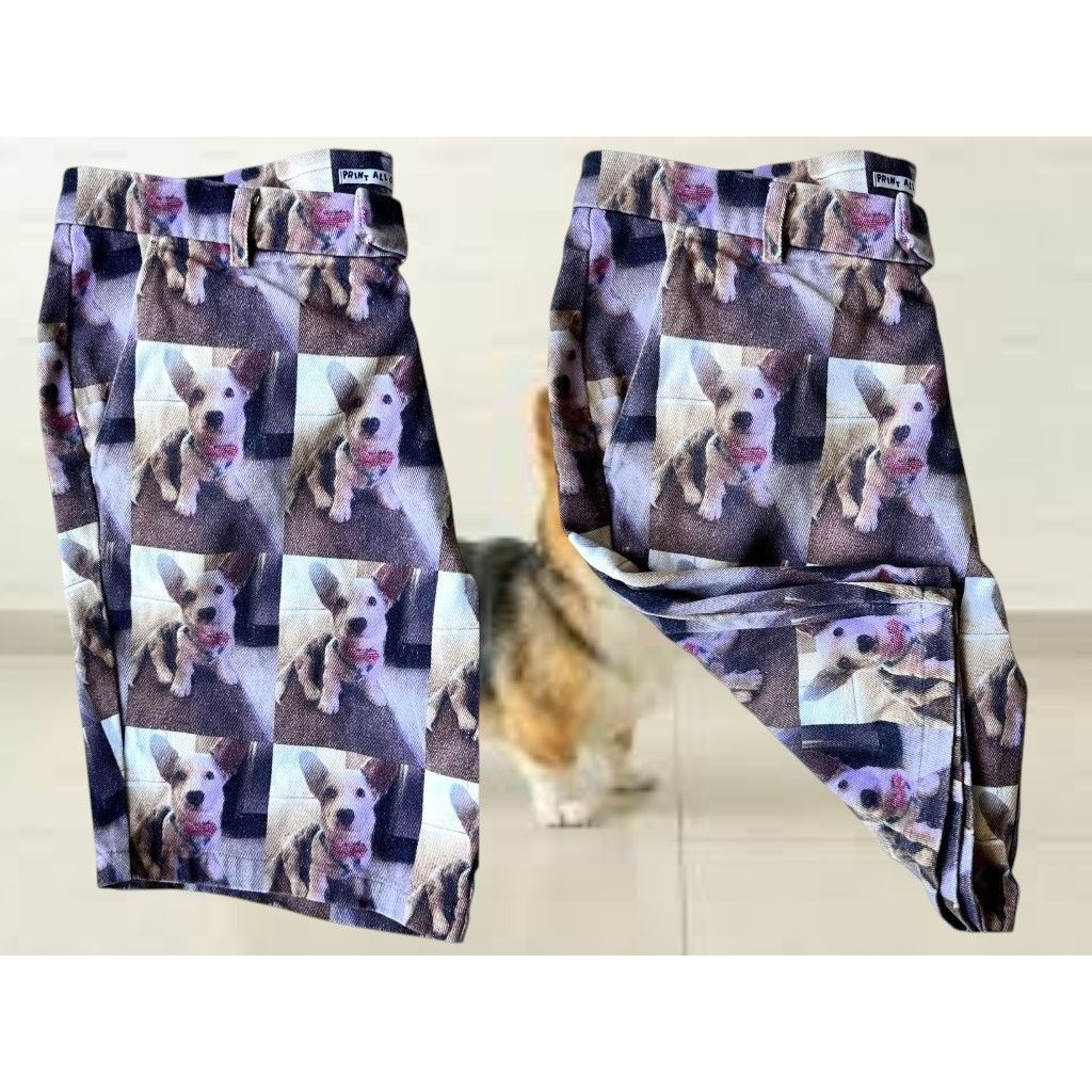 Vintage Print All Over Me Corgi Dog Shorts Unisex Large PAOM Pocket Size US 37 - 6 Thumbnail
