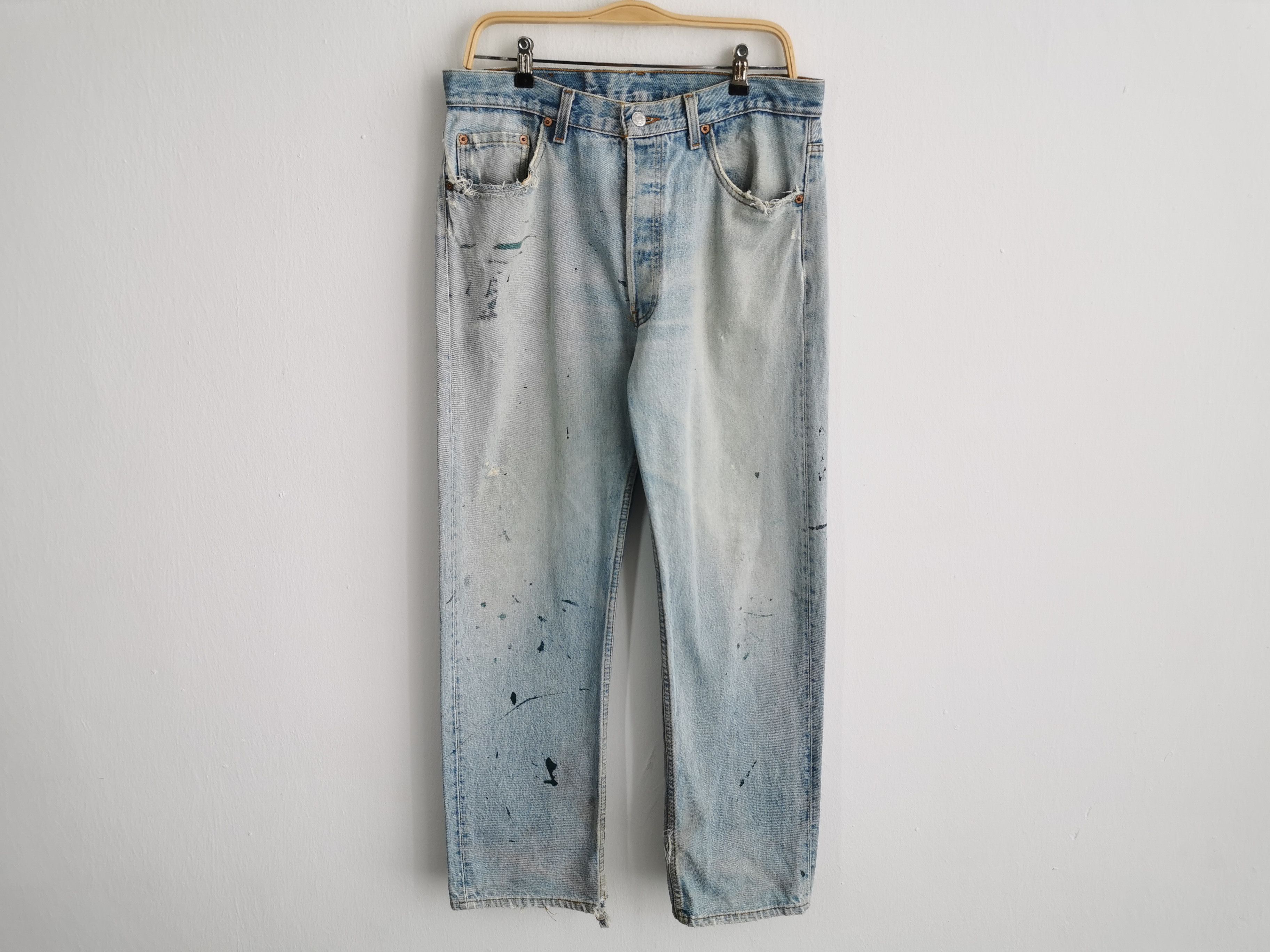 Levi's Distressed Vintage 90s Levis Lot 501 Denim Size 33/34x30 Size US 33 - 2 Thumbnail