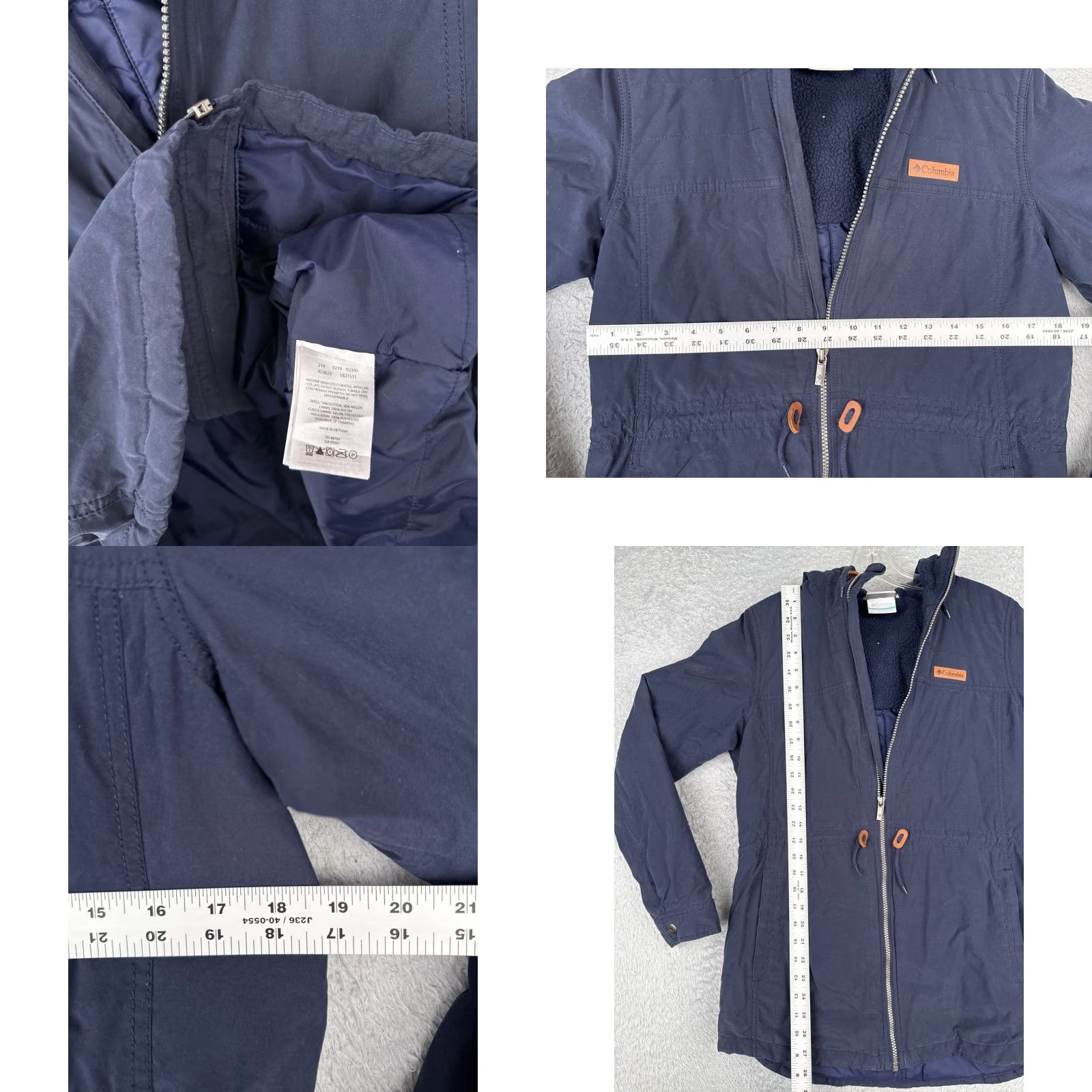 Vintage Columbia Jacket Women S Blue Chatfield Hill Sherpa-Lined Full Zip Hooded Size S / US 4 / IT 40 - 8 Thumbnail