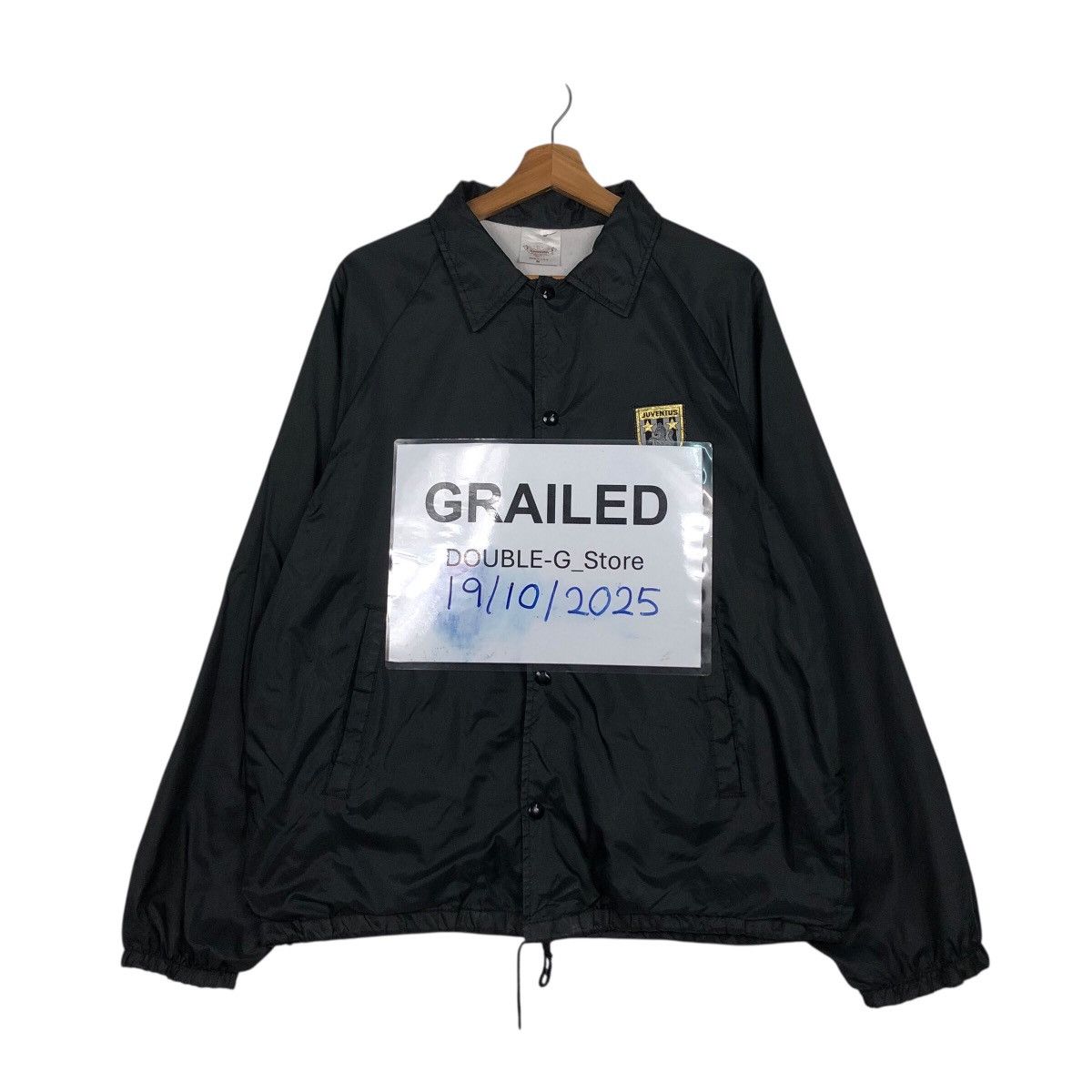 Vintage 📌Vintage Snap Button Coach Jacket Juventus Big Logo Size US M / EU 48-50 / 2 - 1 Thumbnail