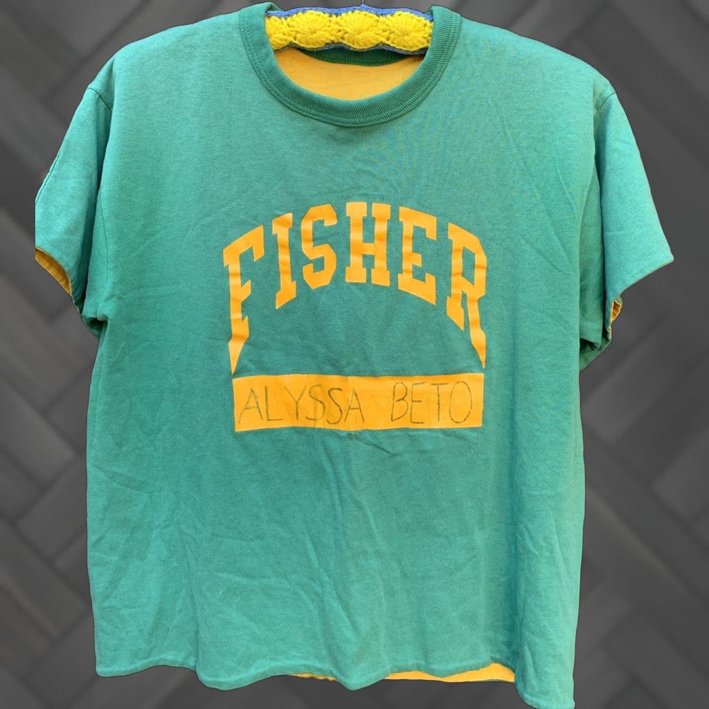 Vintage VINTAGE FISHER PE Shirt Reversible T-Shirt Graphic Tee Men S/M Green Short Sleeve Reversible Graphic Tee Size US S / EU 44-46 / 1 - 1 Thumbnail