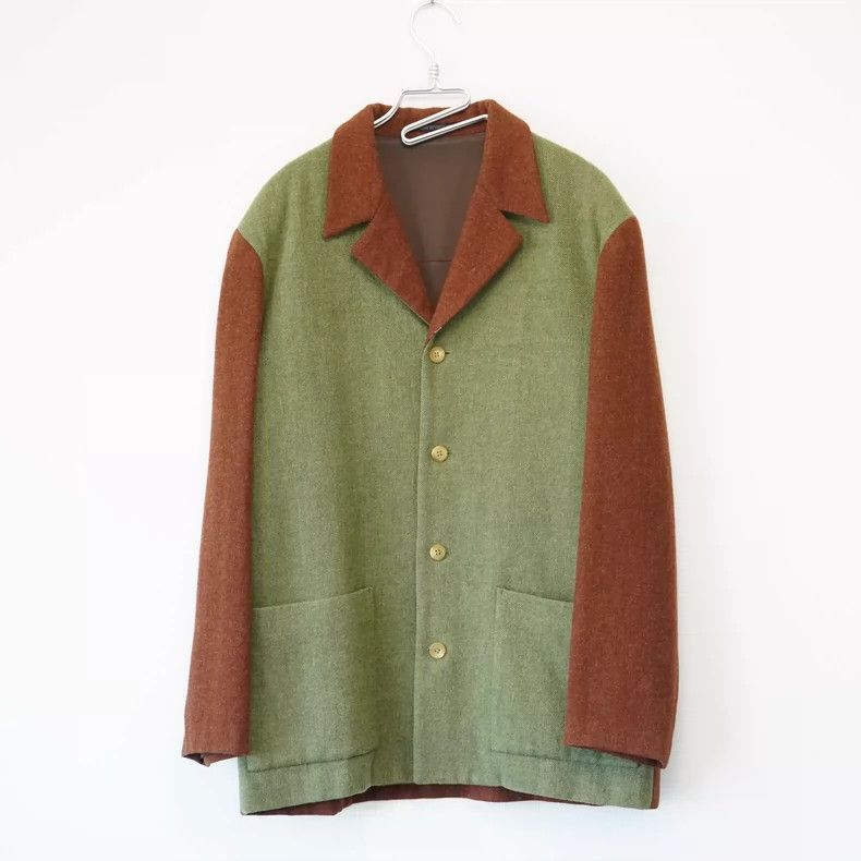 Yohji Yamamoto Yohji Yamamoto 90AW color patchwork wool coat-2505 Size US M / EU 48-50 / 2 - 1 Thumbnail
