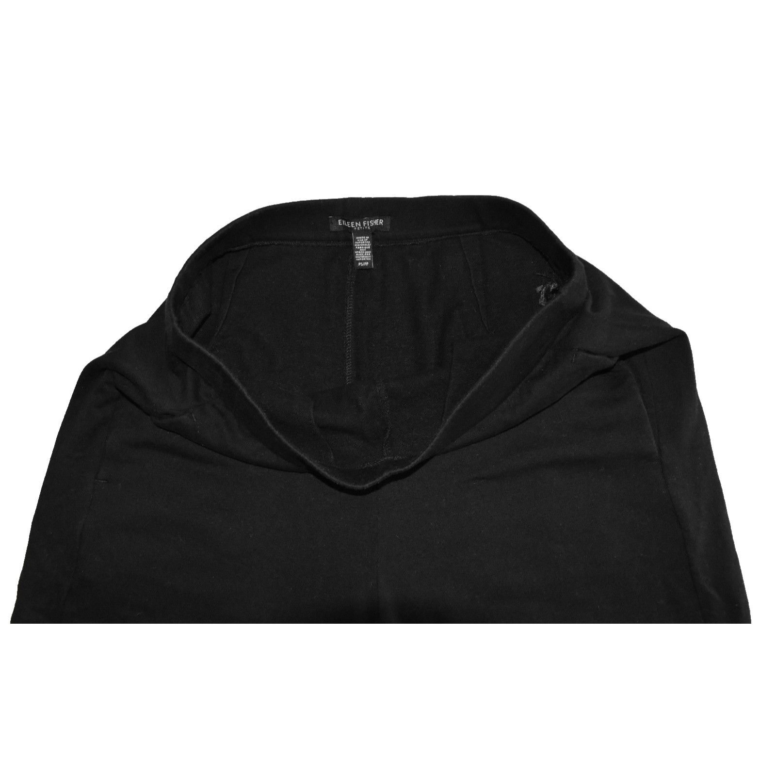 Eileen Fisher EILEEN FISHER Black Stretch Tencel Cotton Petite Pants Sz PS Size 29" - 4 Thumbnail