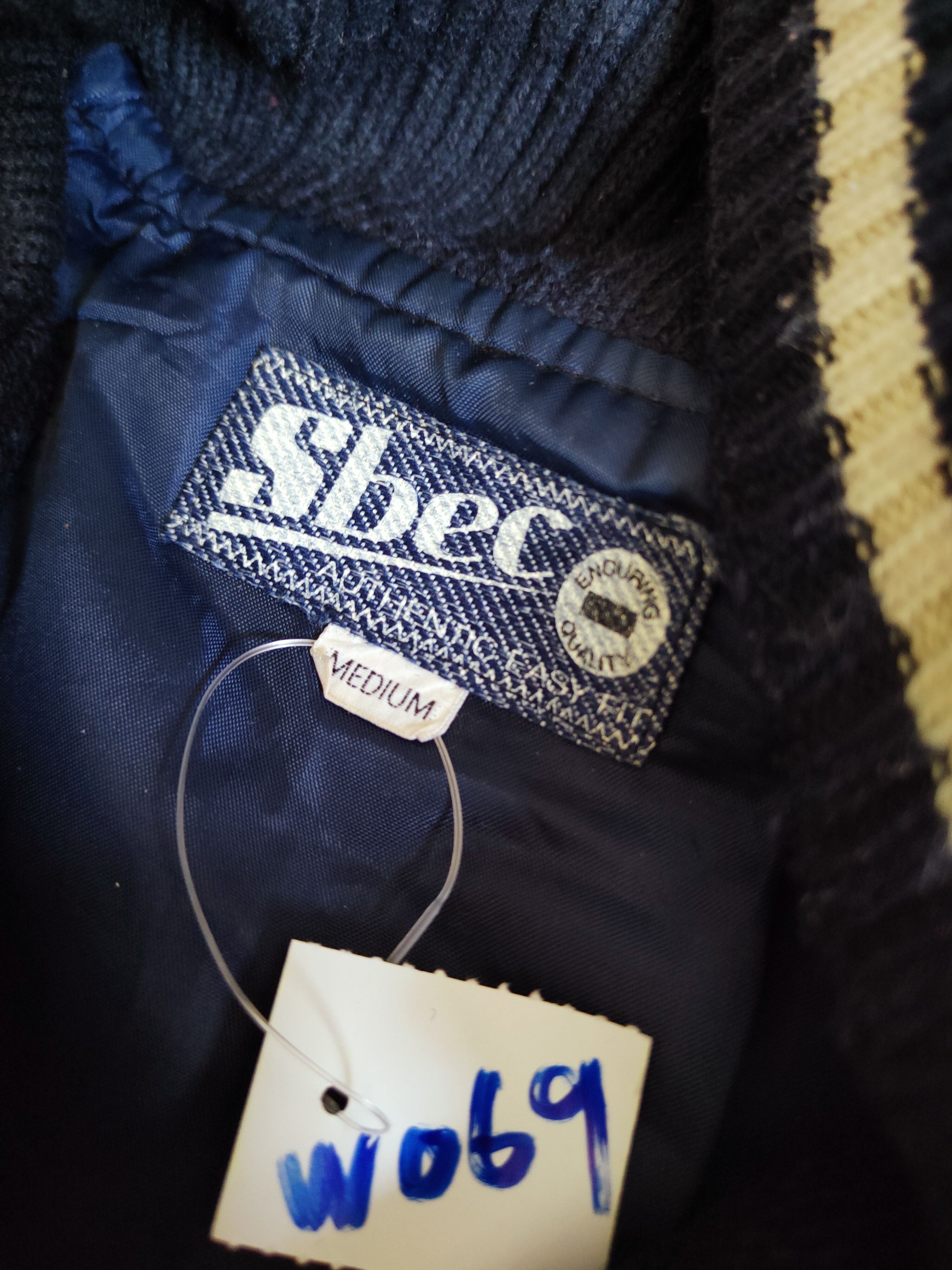 Japanese Brand DLL Sbec Navy vintage Leather Varsity Jackets #W069 Size US S / EU 44-46 / 1 - 16 Thumbnail