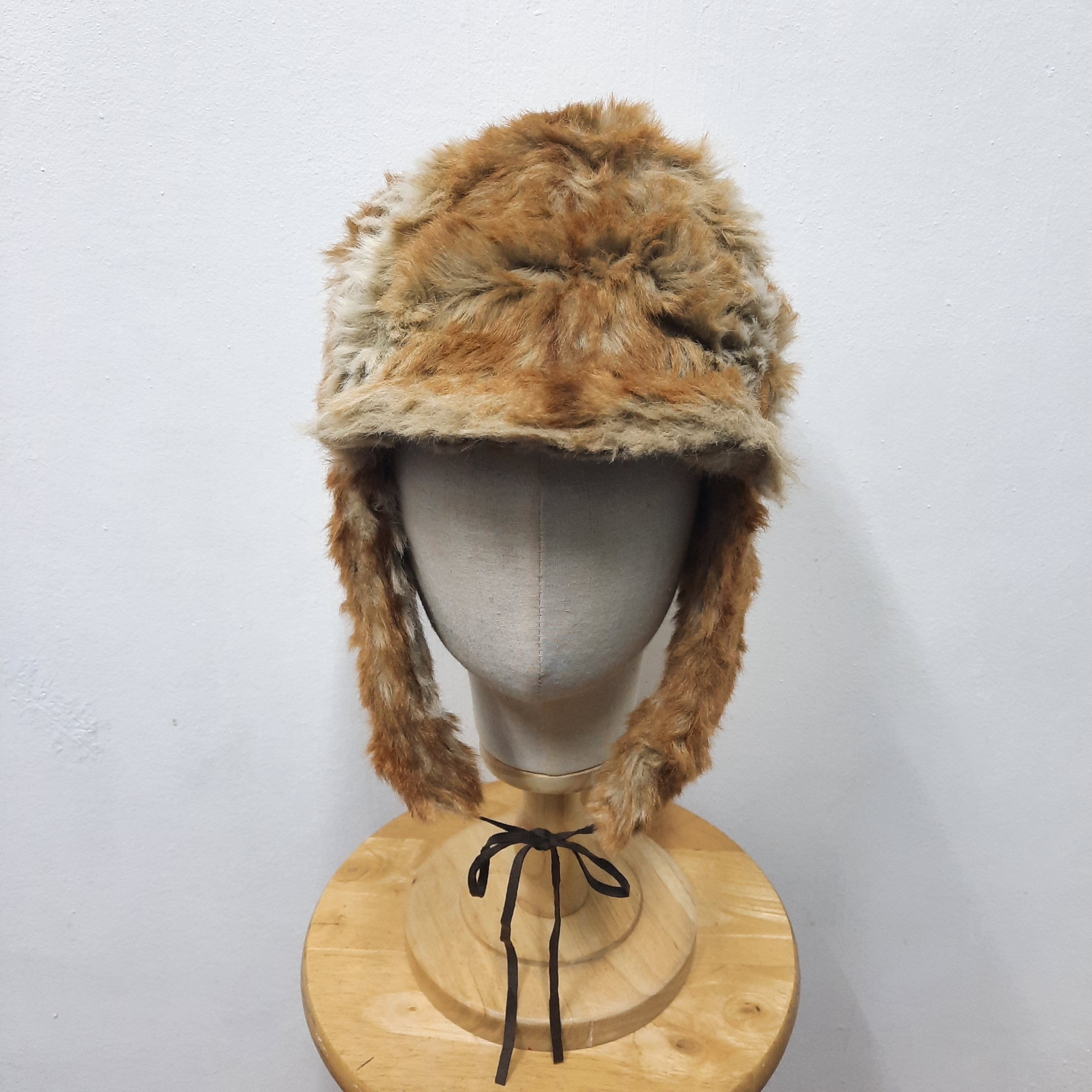 Japanese Brand 🏔 Japanese brand ungrid visor fur earflap cap Size ONE SIZE - 2 Thumbnail