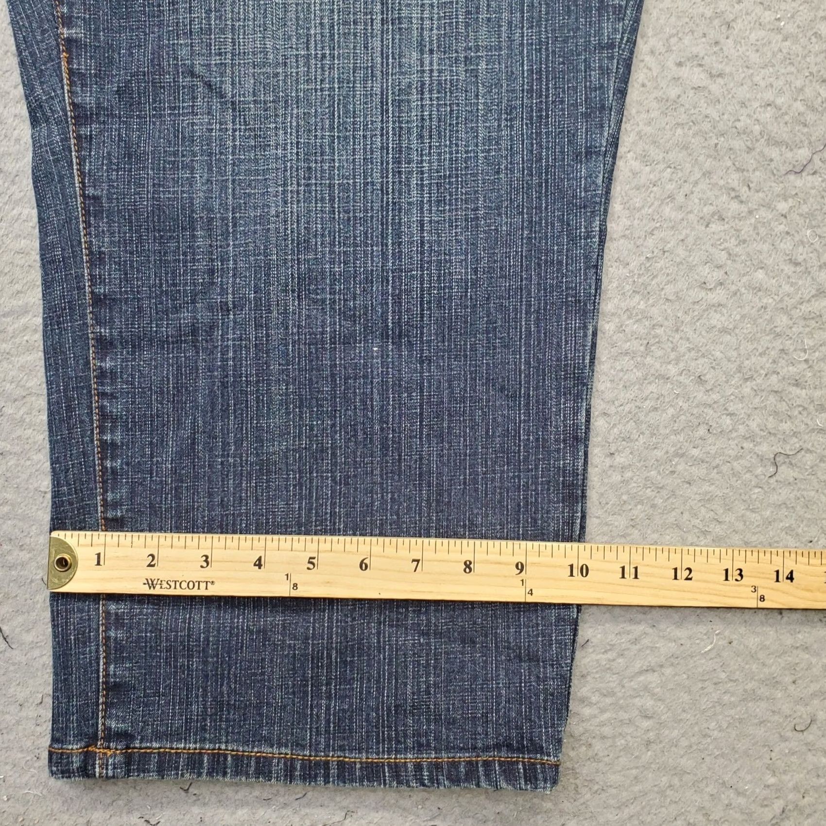 Denime Venezia Jeans Womens 24 Blue Denim Faded Stretch 5-Pockets Low Waist Relaxed Fit Jeans Size 42" / US 20 - 5 Thumbnail