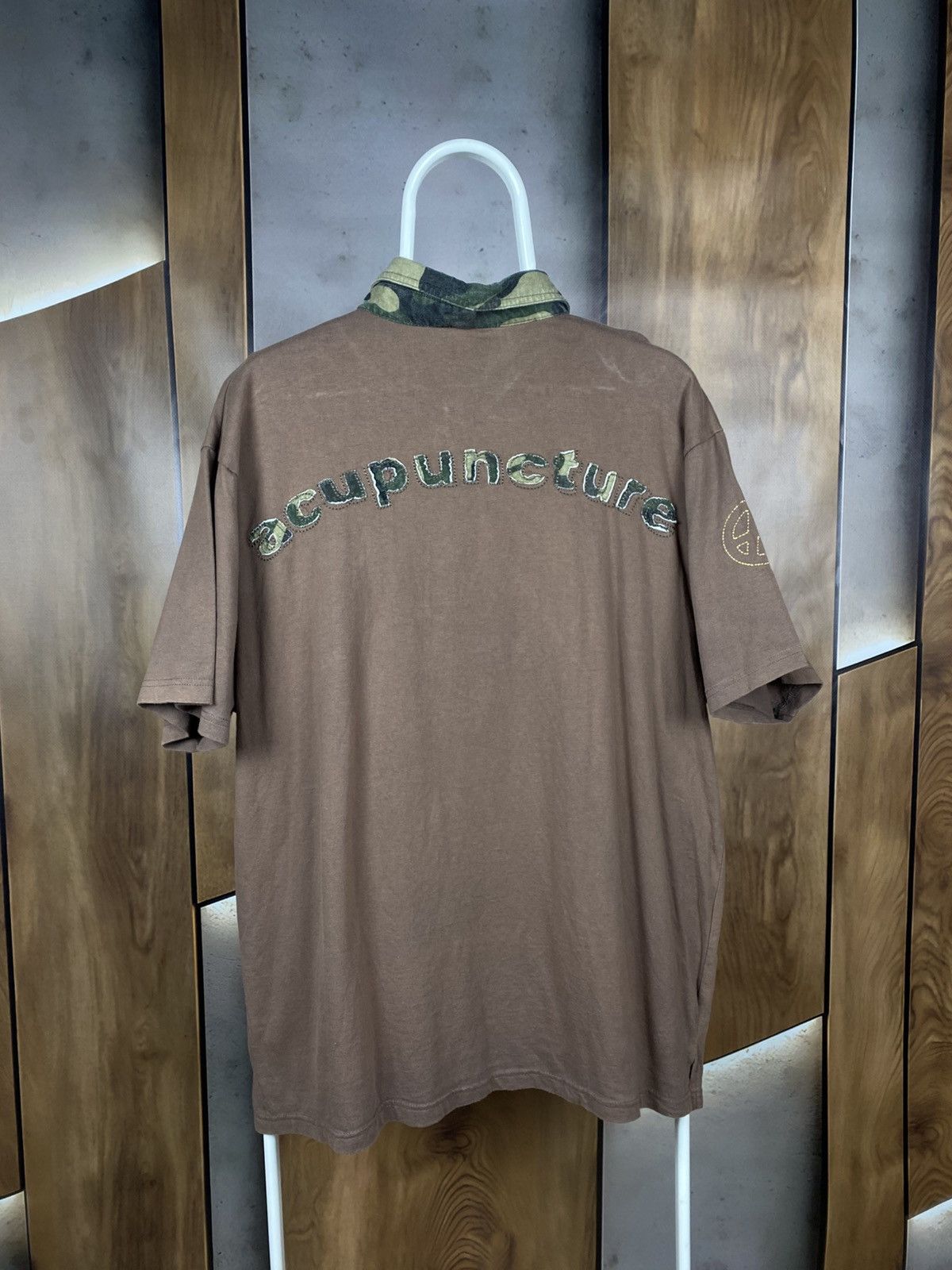 Acupuncture 💋Vintage Polo T-Shirt Acupuncture 3D Logo Army VTG Tee💋 Size US XL / EU 56 / 4 - 2 Thumbnail