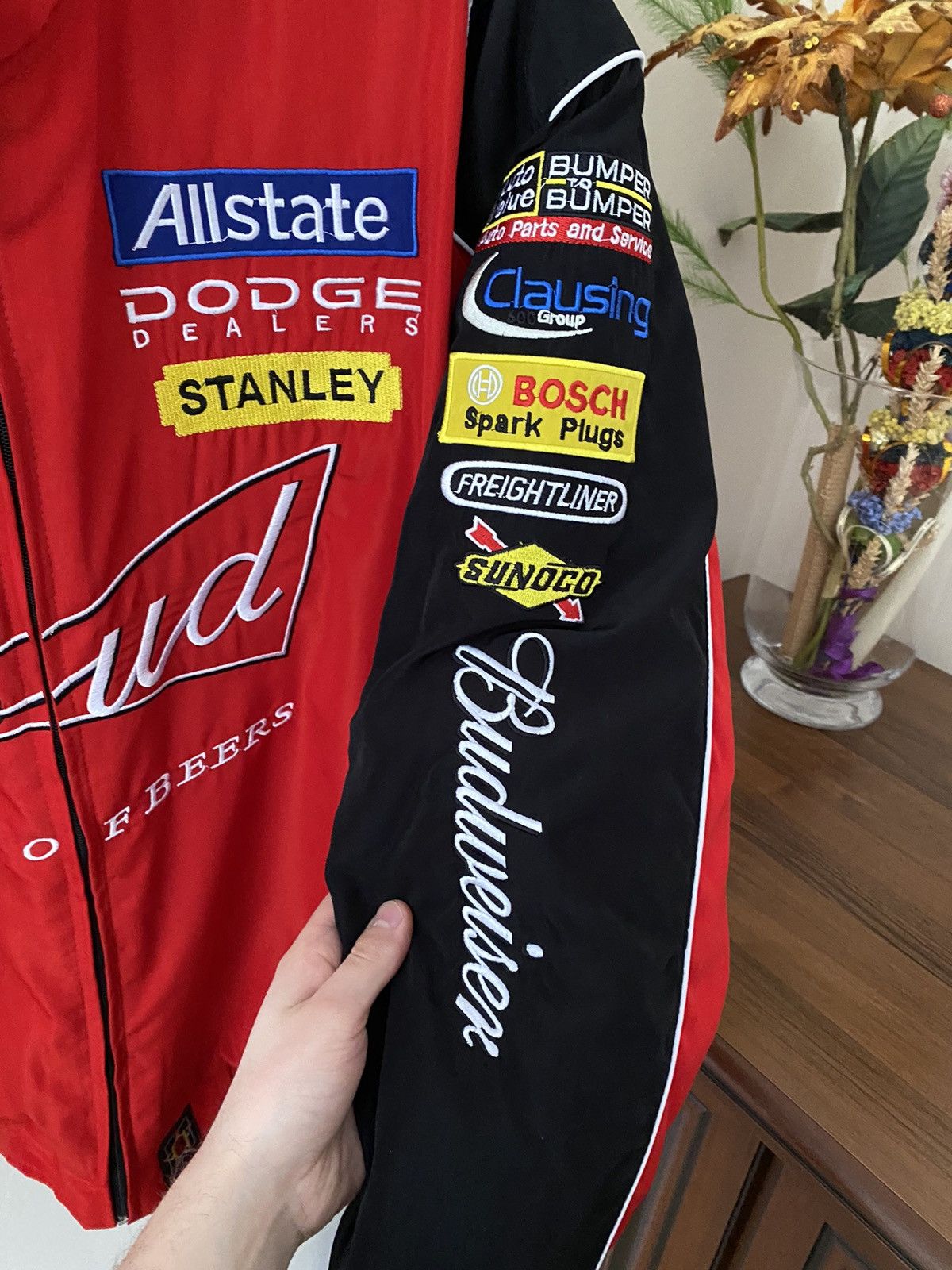 NASCAR Vintage NASCAR BUD Budweiser Racing Jacket Big Logo F1 Size US XL / EU 56 / 4 - 5 Thumbnail
