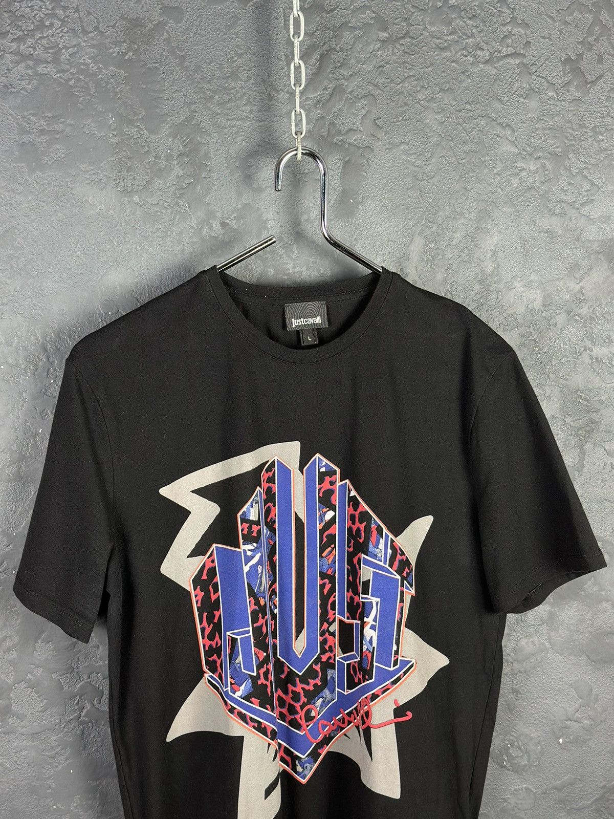 Designer × Just Cavalli Just Cavalli T-Shirt Big Logo Luxury Tee Size US L / EU 52-54 / 3 - 2 Thumbnail