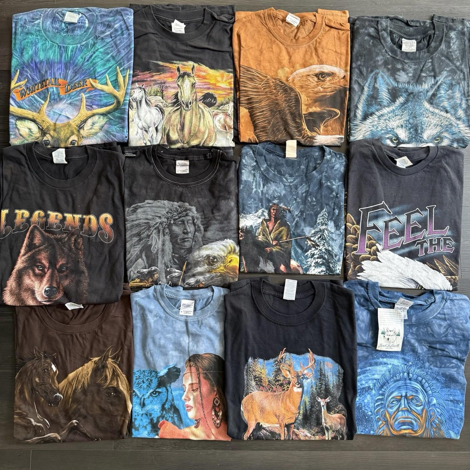 Vintage Vintage Nature Animal T-Shirt Lot 12 The Mountain Wildlife Size US M / EU 48-50 / 2 - 1 Thumbnail
