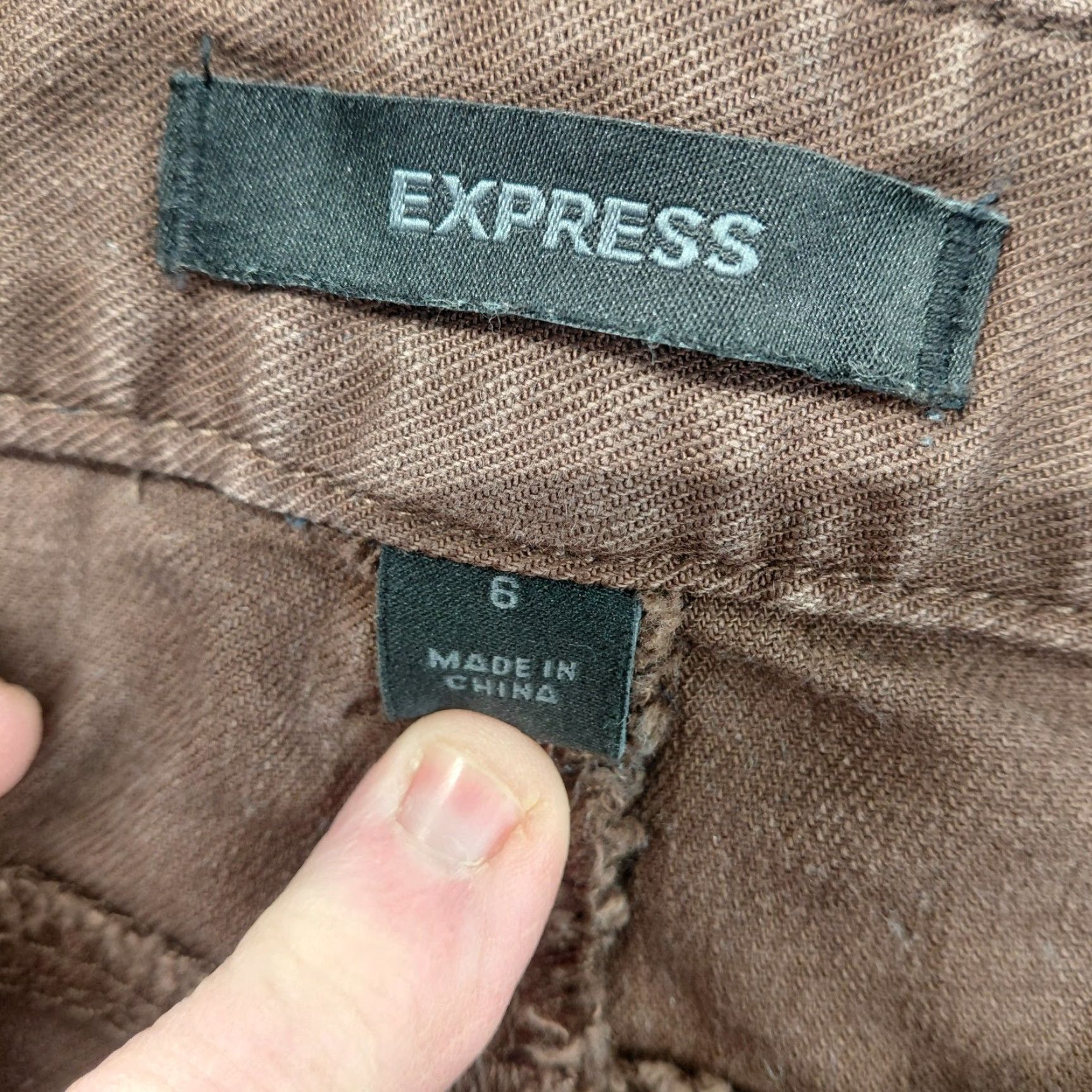 Express Express Jeans Women’s Size 6 Brown Denim Editor Design Studio Straight Stretch Jeans Size 28" / US 6 / IT 42 - 2 Thumbnail