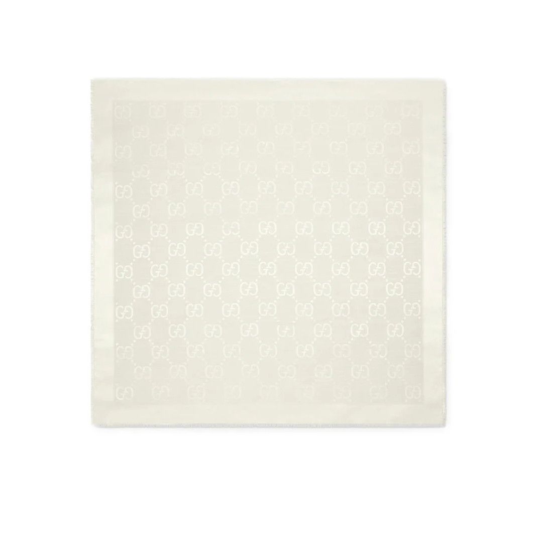 Gucci GUCCI White Wool/Silk Scarf New & Authentic Size ONE SIZE - 1 Thumbnail